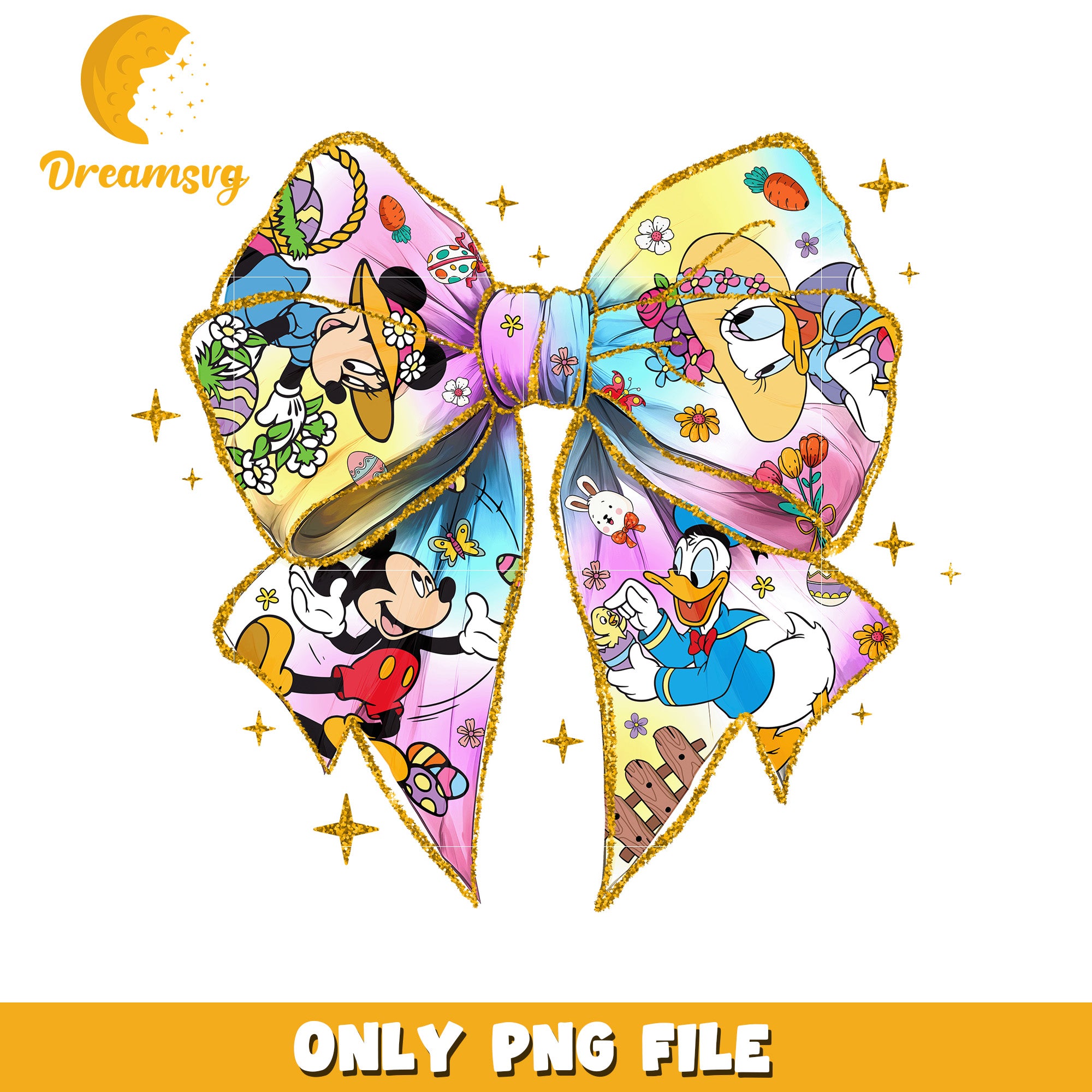 Disney Easter Bow PNG Sublimation