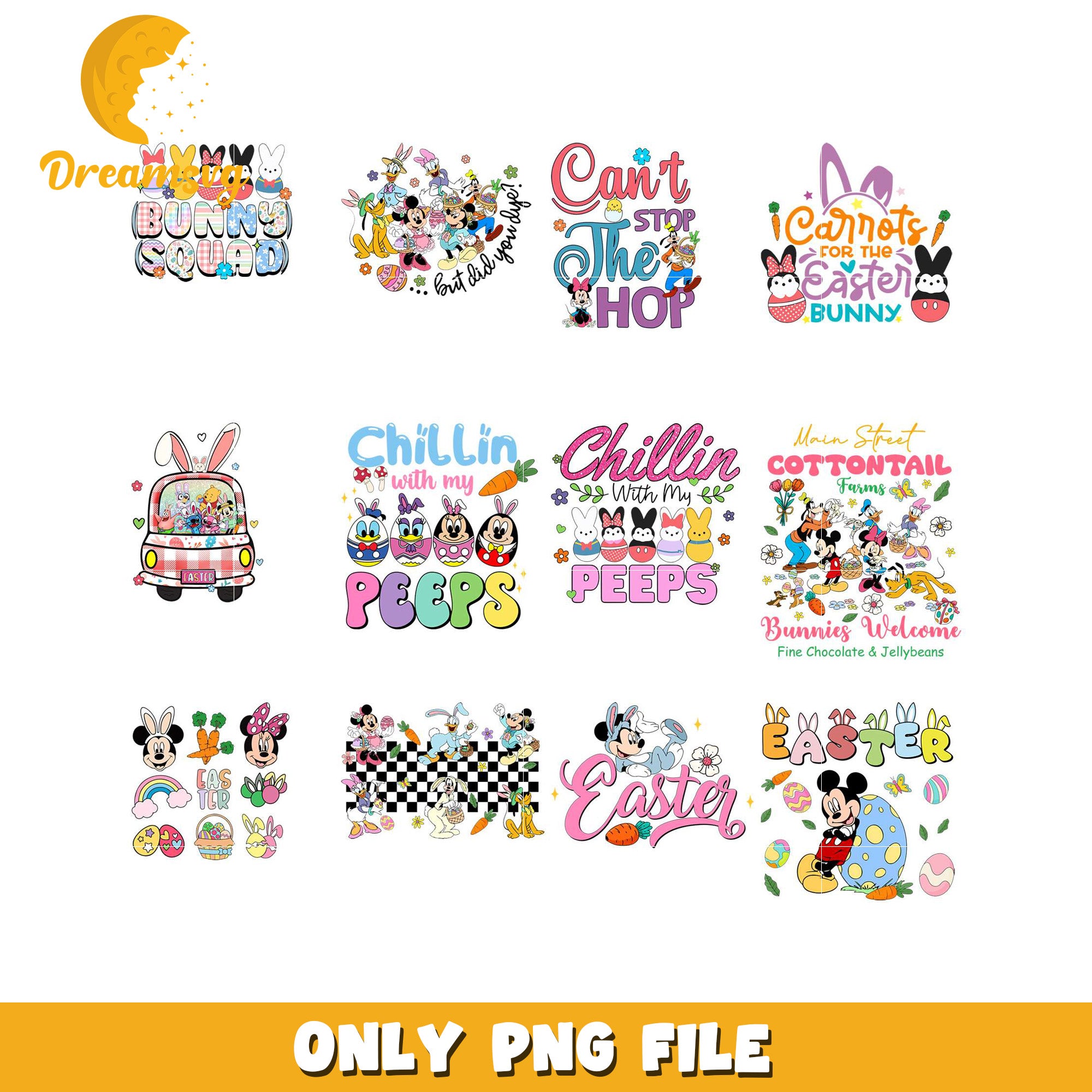 Disney Easter Bunny PNG Bundle – DreamSVG Store