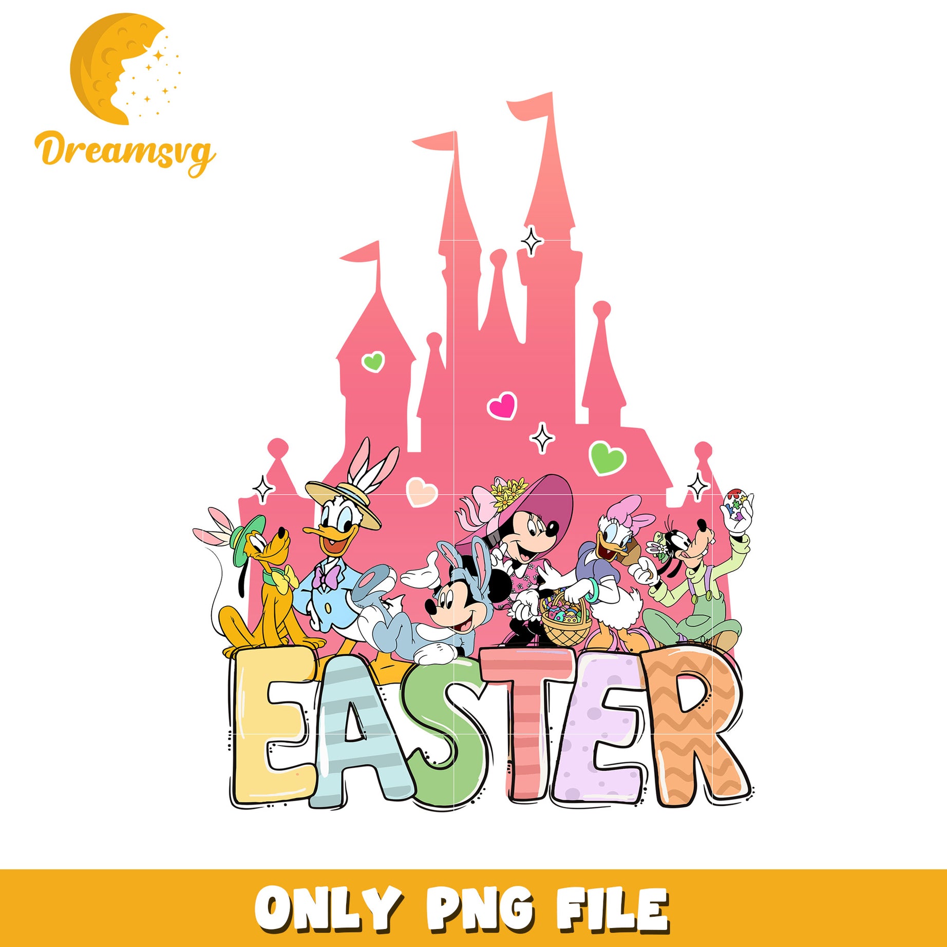 Disney Easter PNG Mickey Mouse and Friends Celebrate