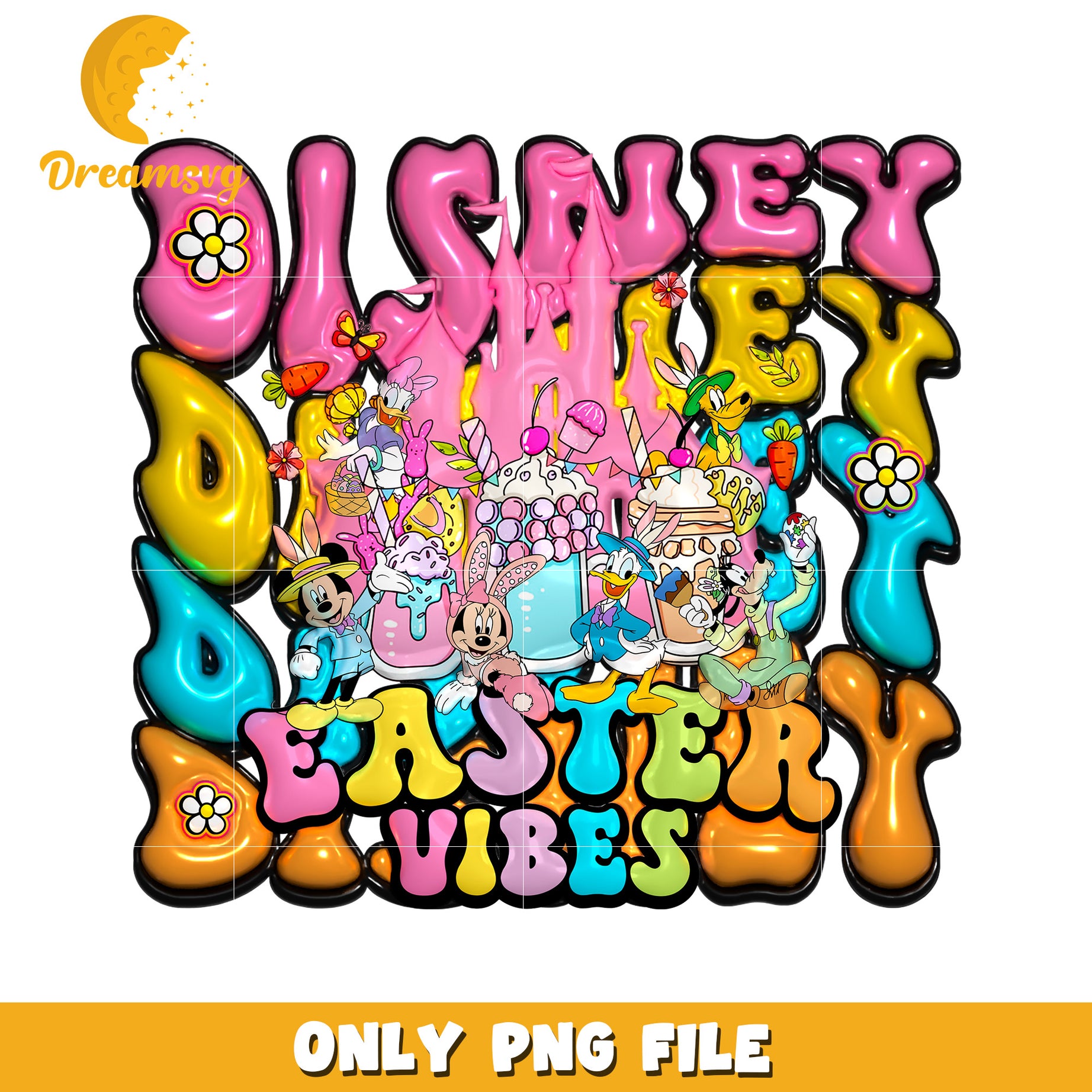 Disney Easter Vibes PNG Sublimation