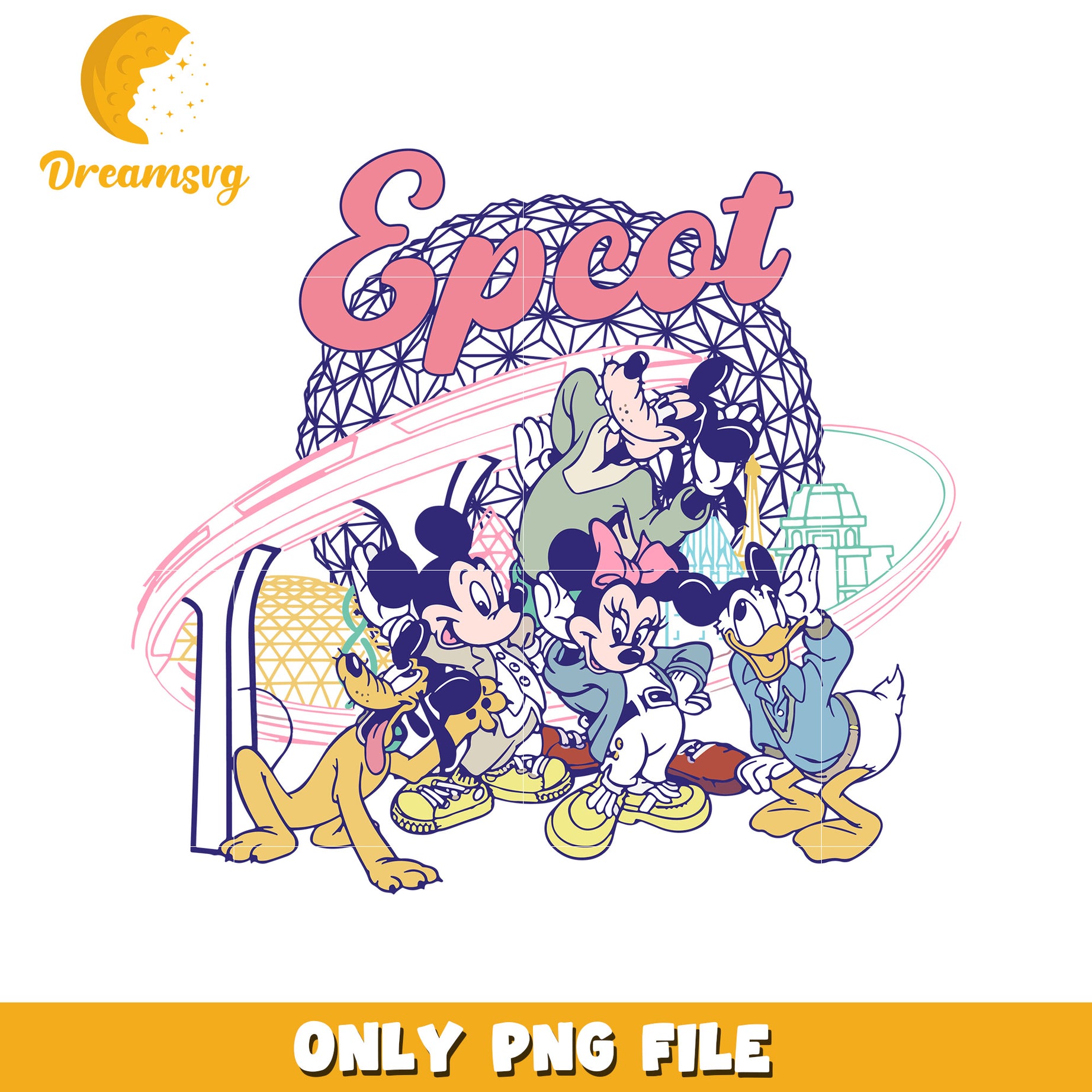 Disney Epcot PNG Friends Design