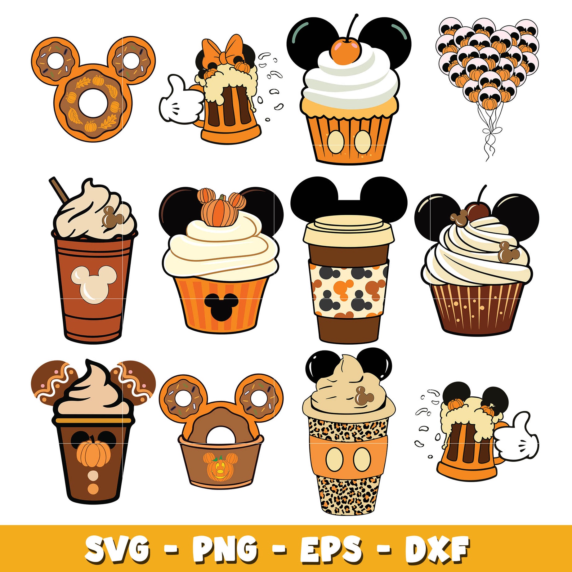 Disney mickey ice cream svg bundle, Disney mickey svg, Disney svg