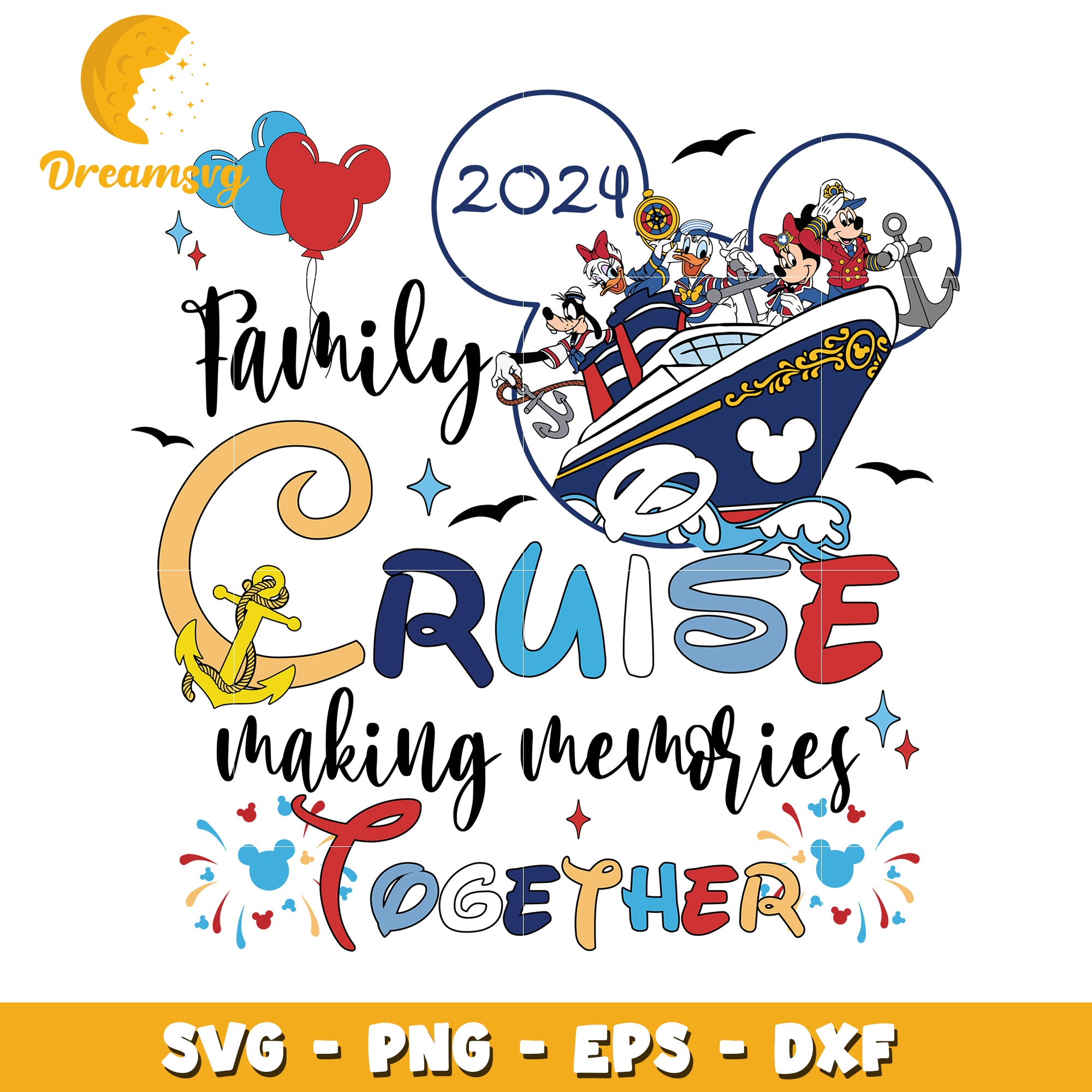 Disney Family Cruise 2024 SVG PNG EPS DXF