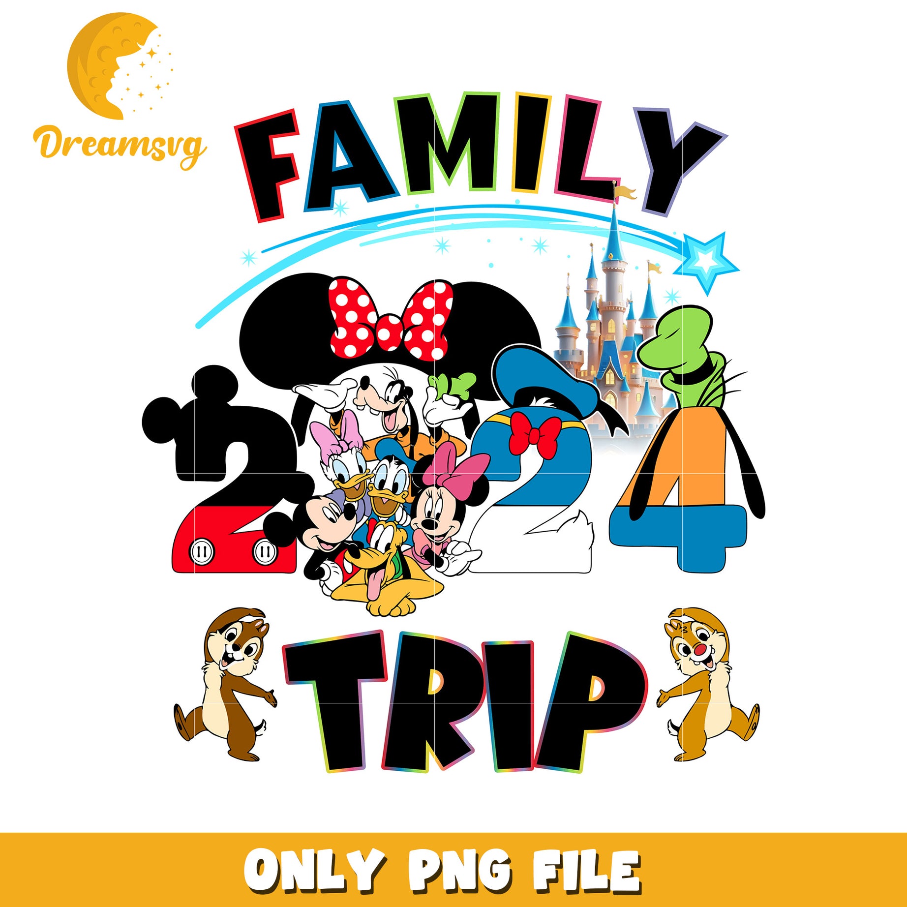 Disney Family Trip 2024 PNG
