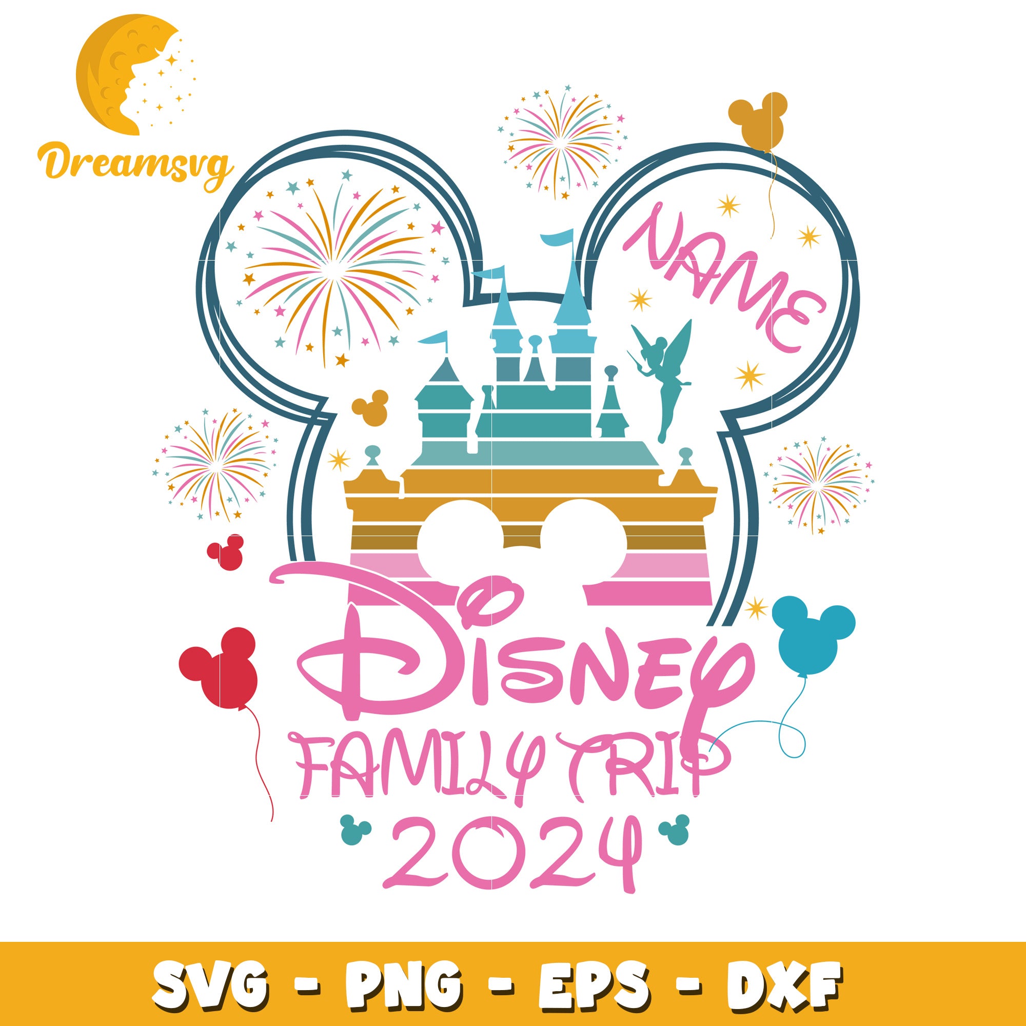 Disney Family Trip 2024 SVG Cut File