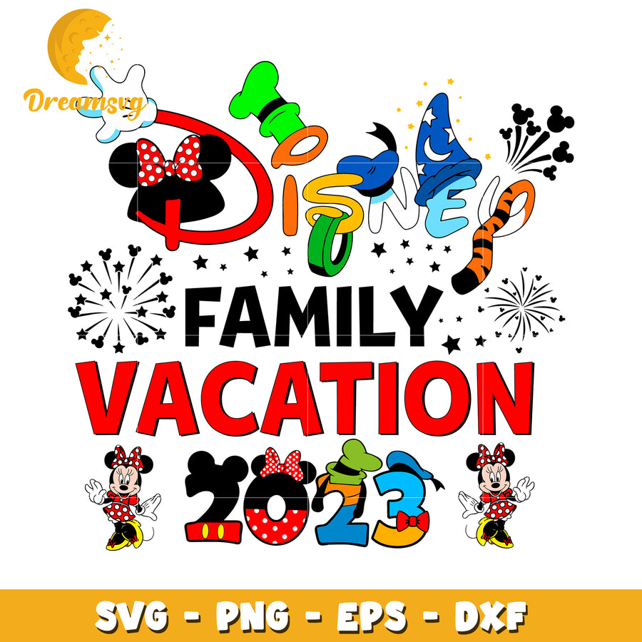Disney Family Vacation 2023 SVG PNG EPS DXF