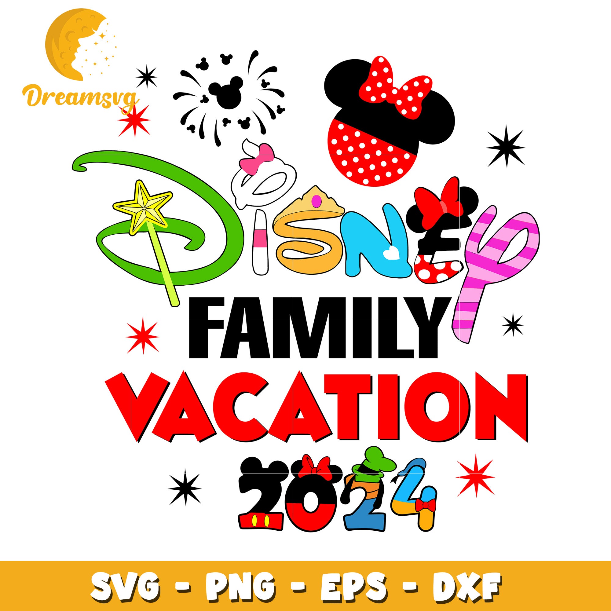 Disney Family Vacation 2024 SVG Design for Fun Family Trips