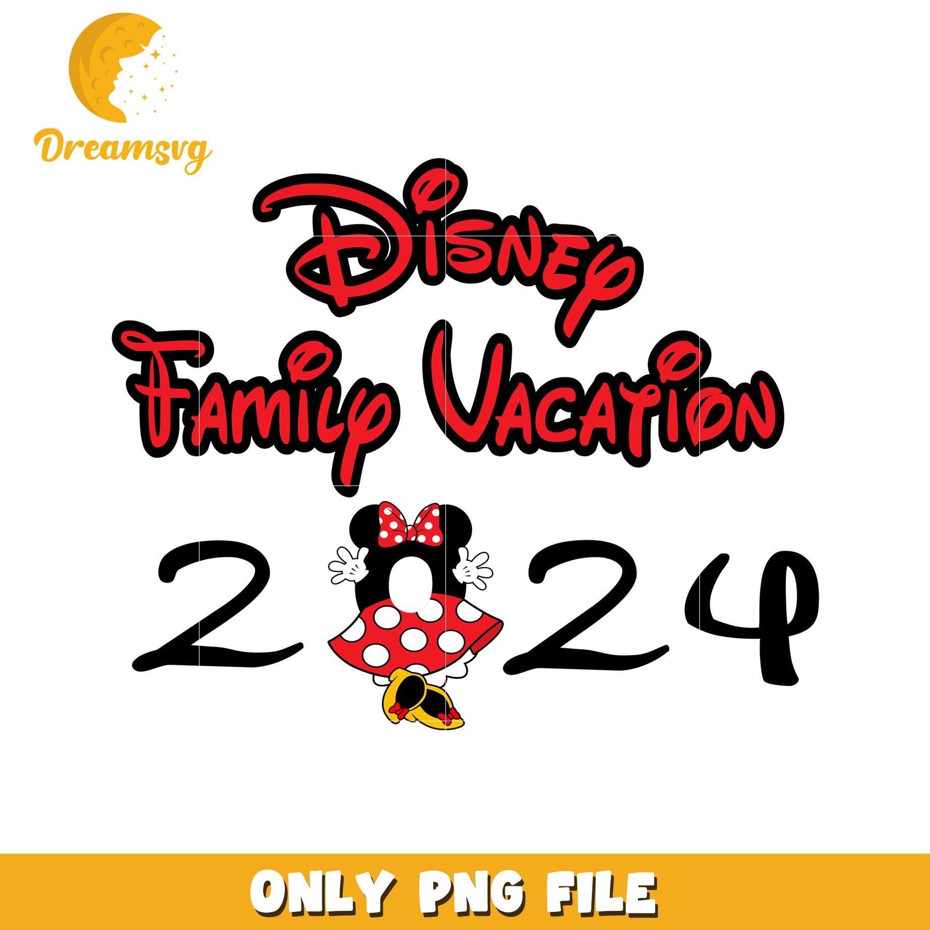 Disney Family Vacation PNG Design 2024 for Memories