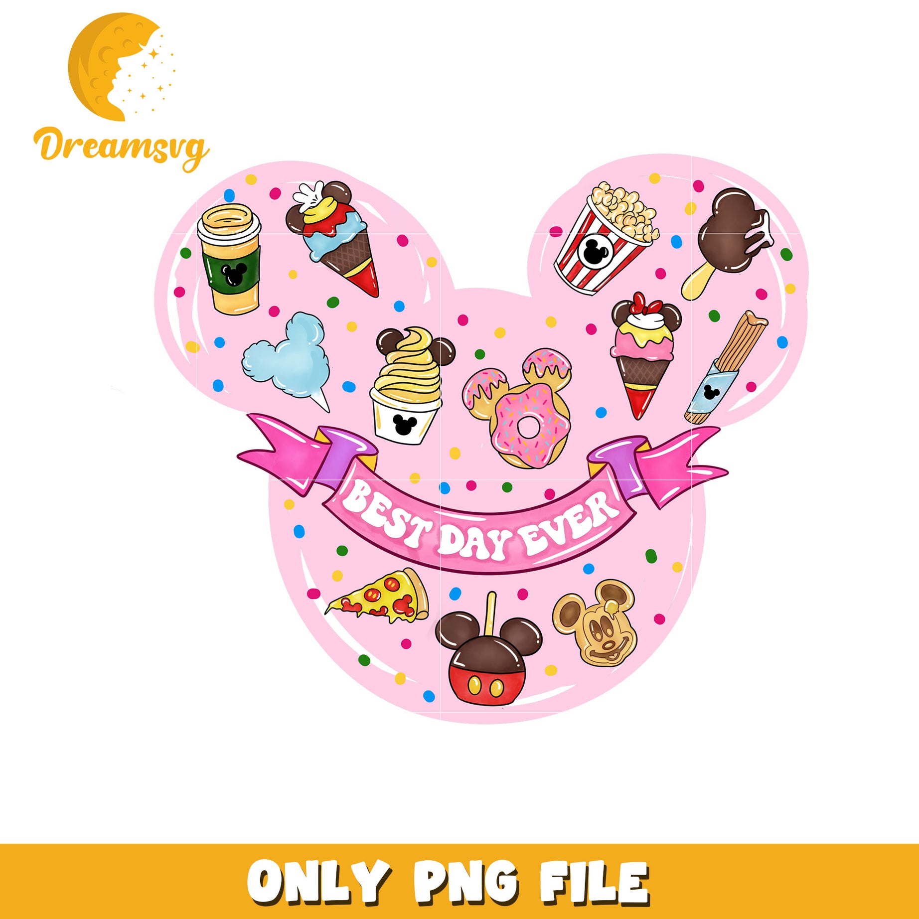 Disney Food PNG Sublimation Design