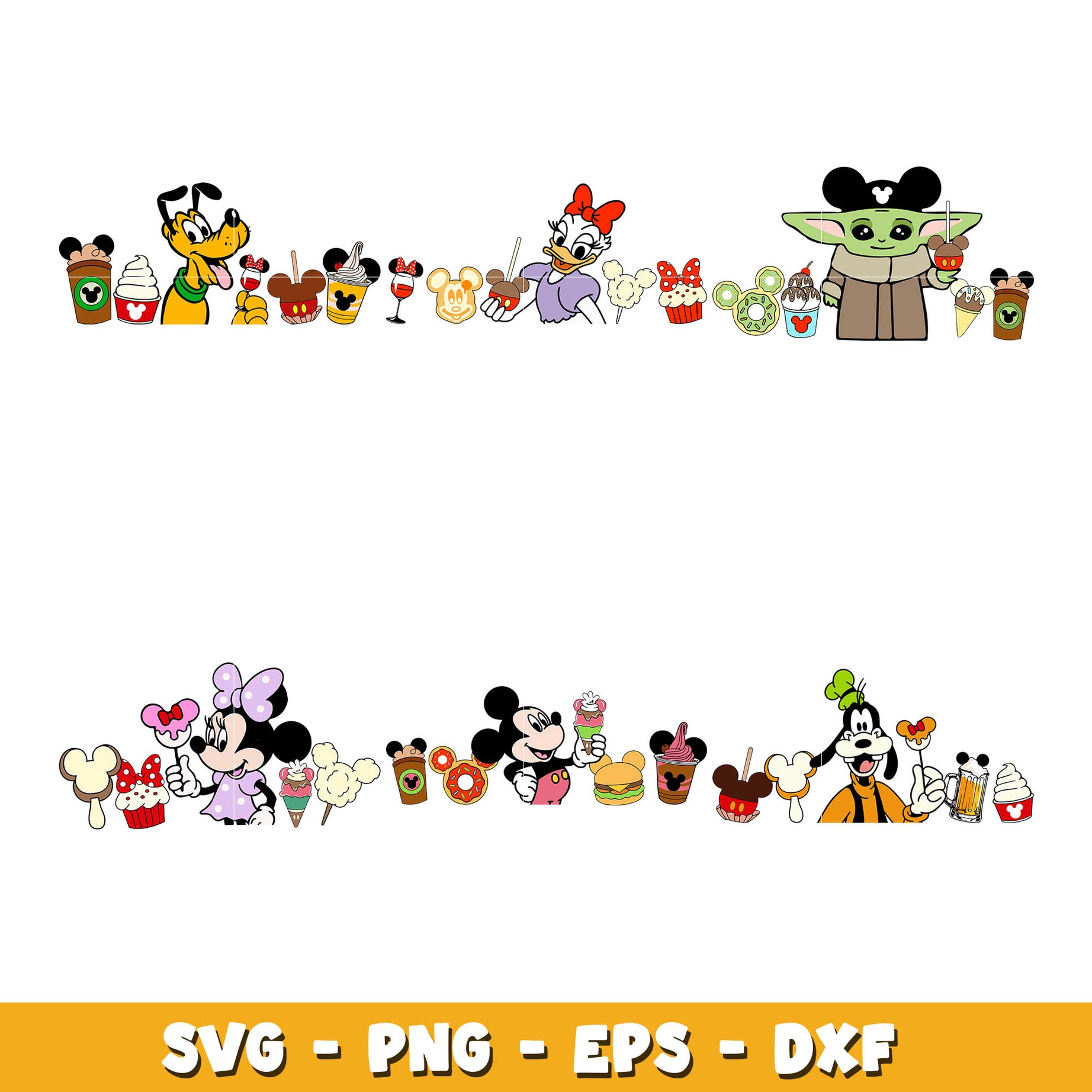 Disney mickey friends food svg bundle, Disney mickey svg, Disney svg