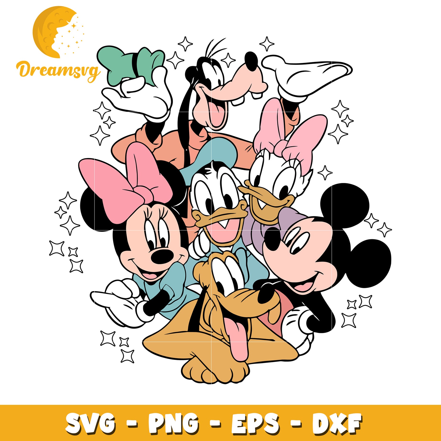 Disney Friends SVG Bundle PNG EPS DXF
