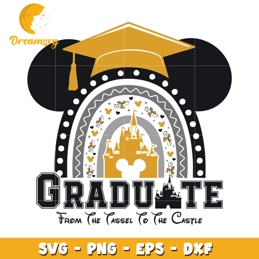 Disney Grad SVG Graduation Castle PNG
