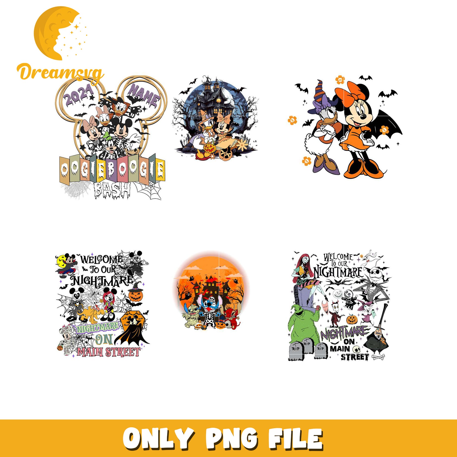 Disney Halloween Bundle PNG Files for Creative Projects