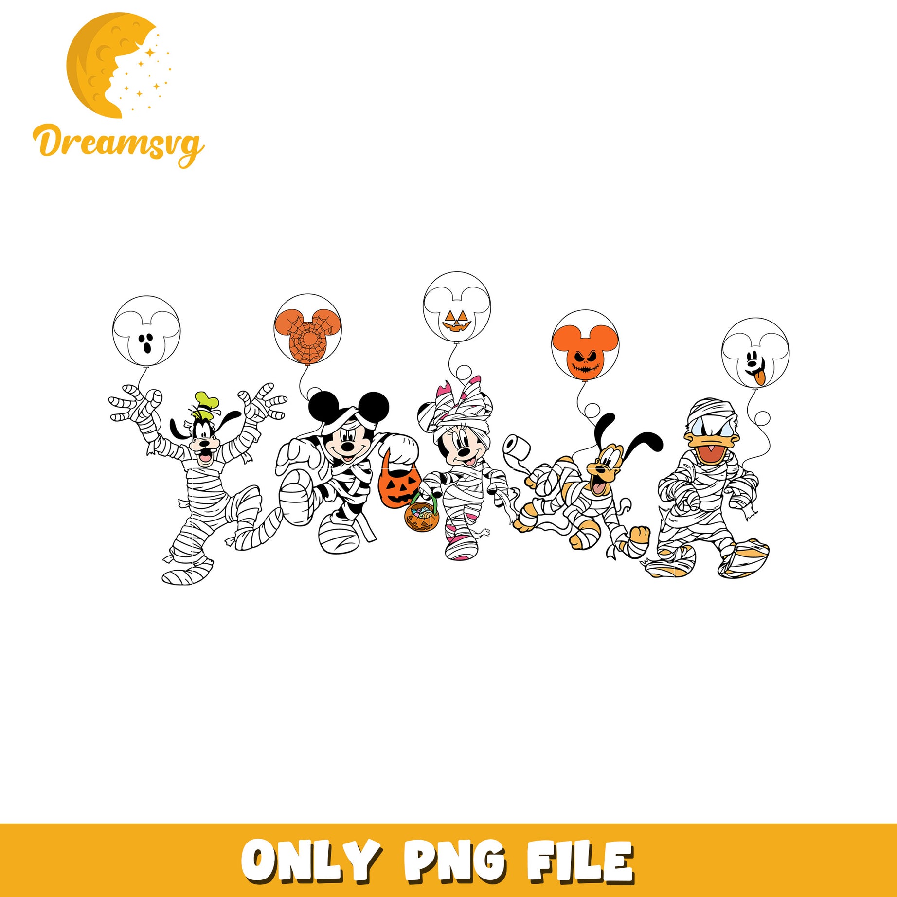 Disney Halloween PNG Mummy Friends
