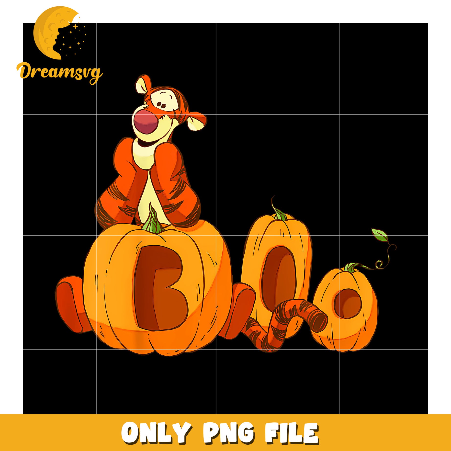 Disney Halloween Tigger Boo Pumpkins png, halloween season png, halloween era png