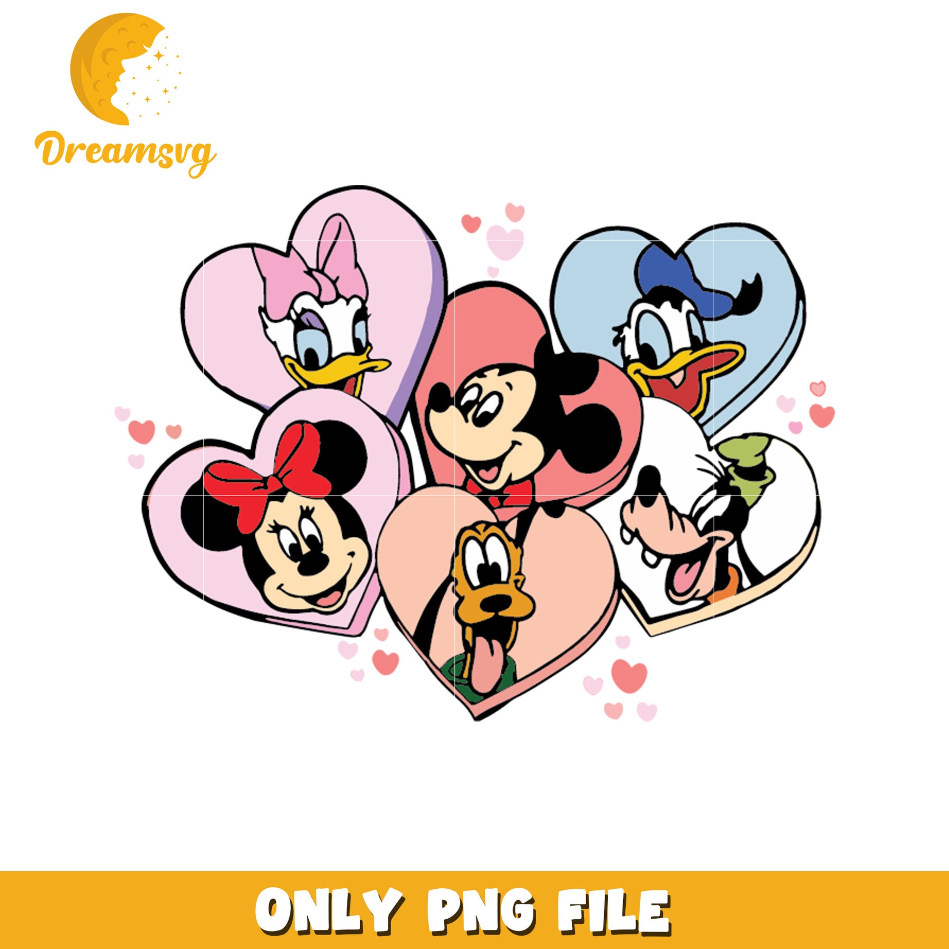 Disney Hearts PNG Valentine Clipart