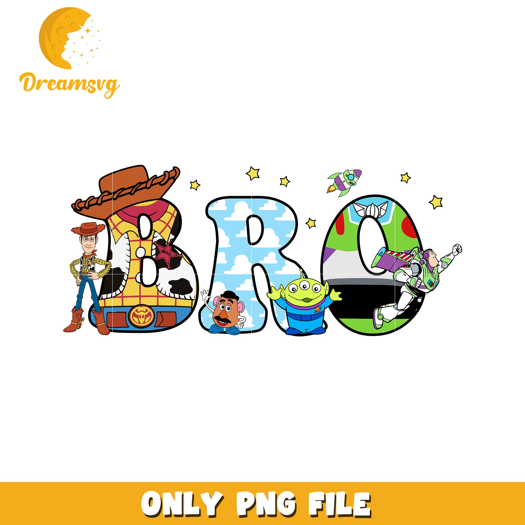 Disney Inspired Bro Design PNG for Crafts and Decor