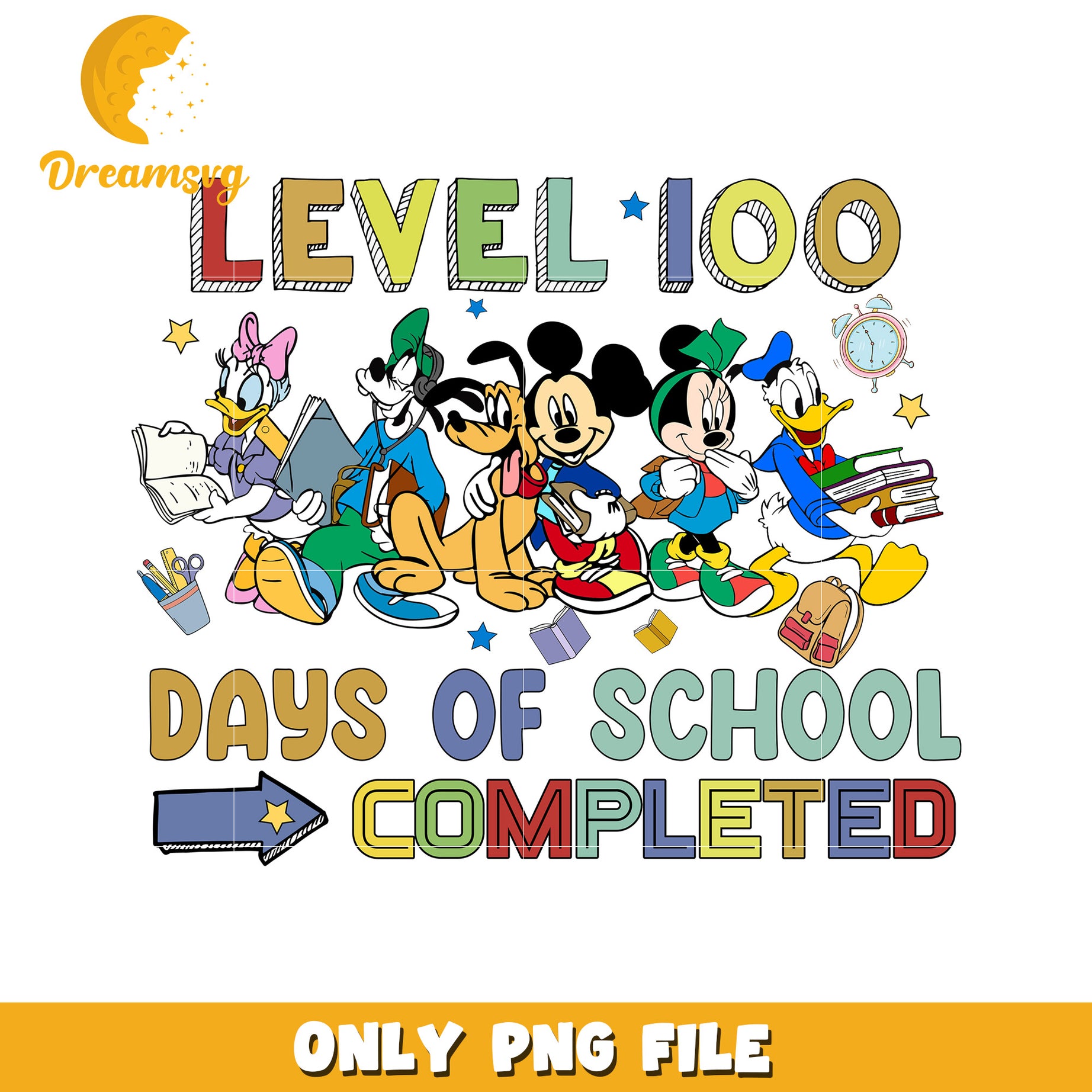 Disney Level 100 School Days PNG