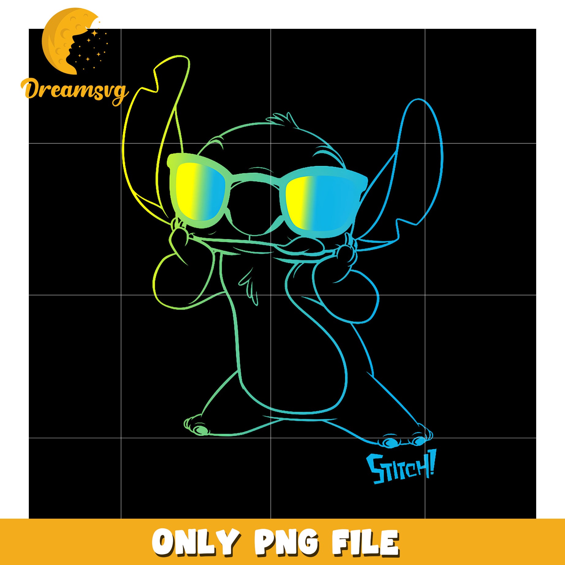 Disney Lilo  Stitch Cool Stitch Neon png, cartoon png, happy holiday png