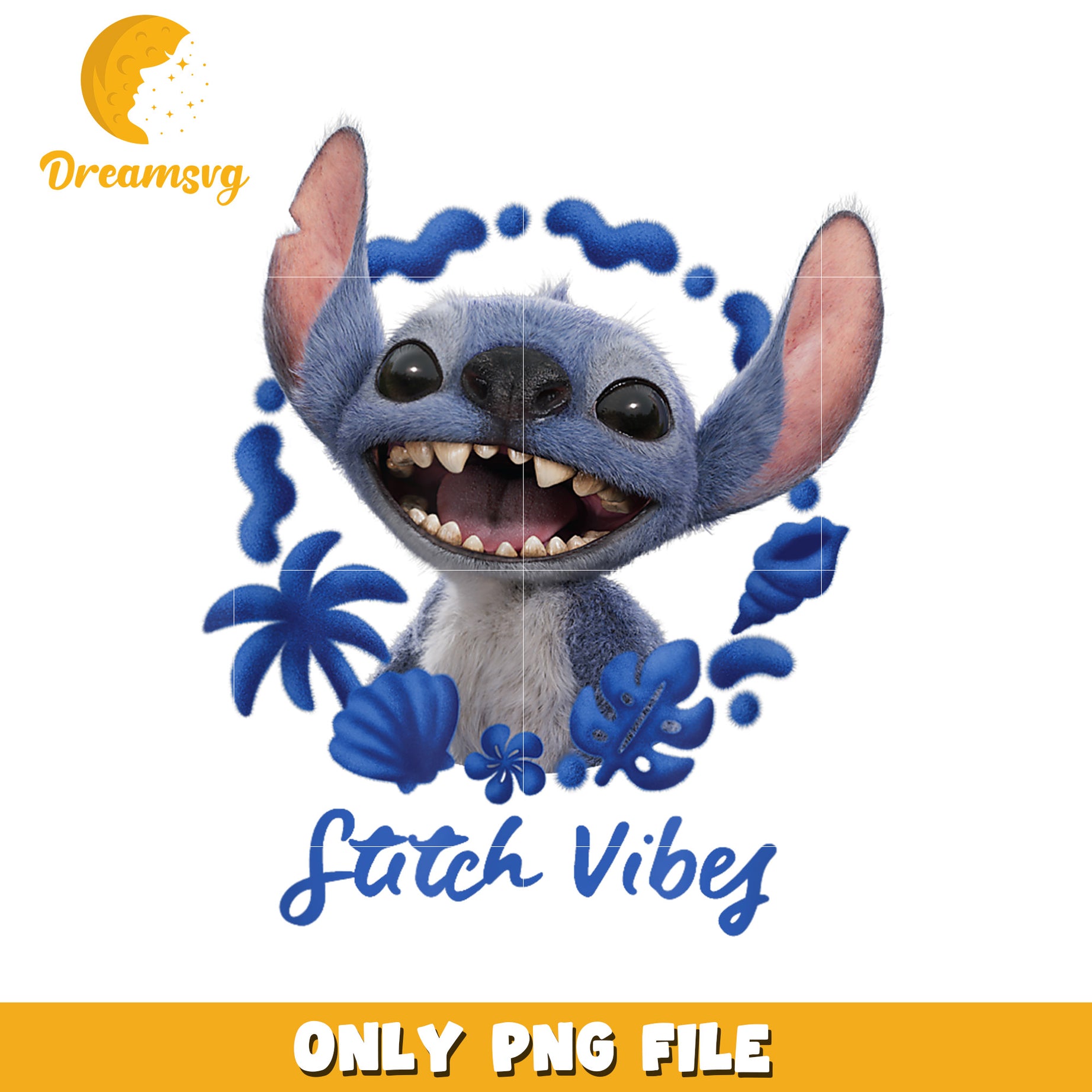 Disney Lilo & Stitch Stitch Vibes Cute Face Portrait T-Shirt