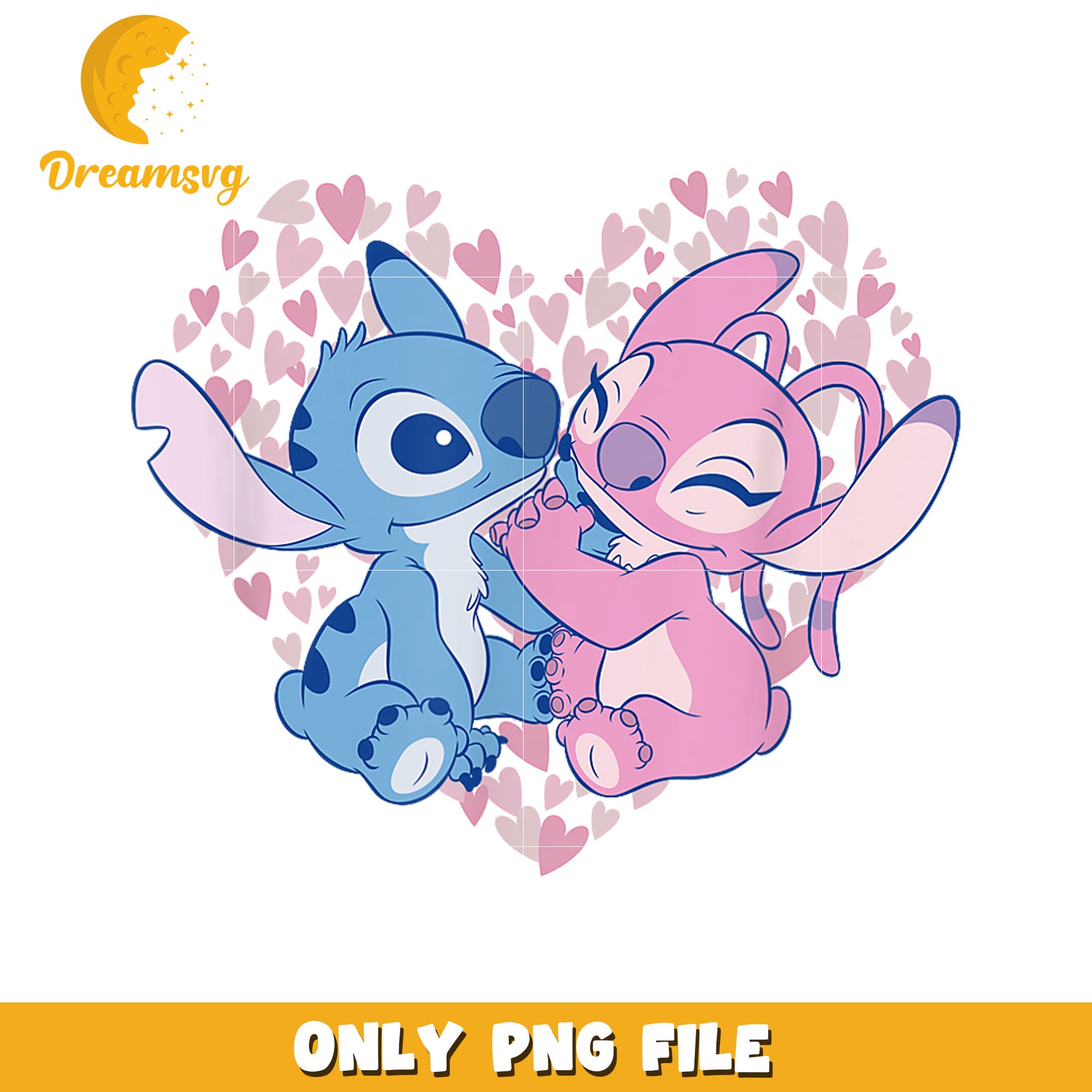 Disney Lilo & Stitch Valentine_s Stitch & Angel Lovely Duo T-Shirt