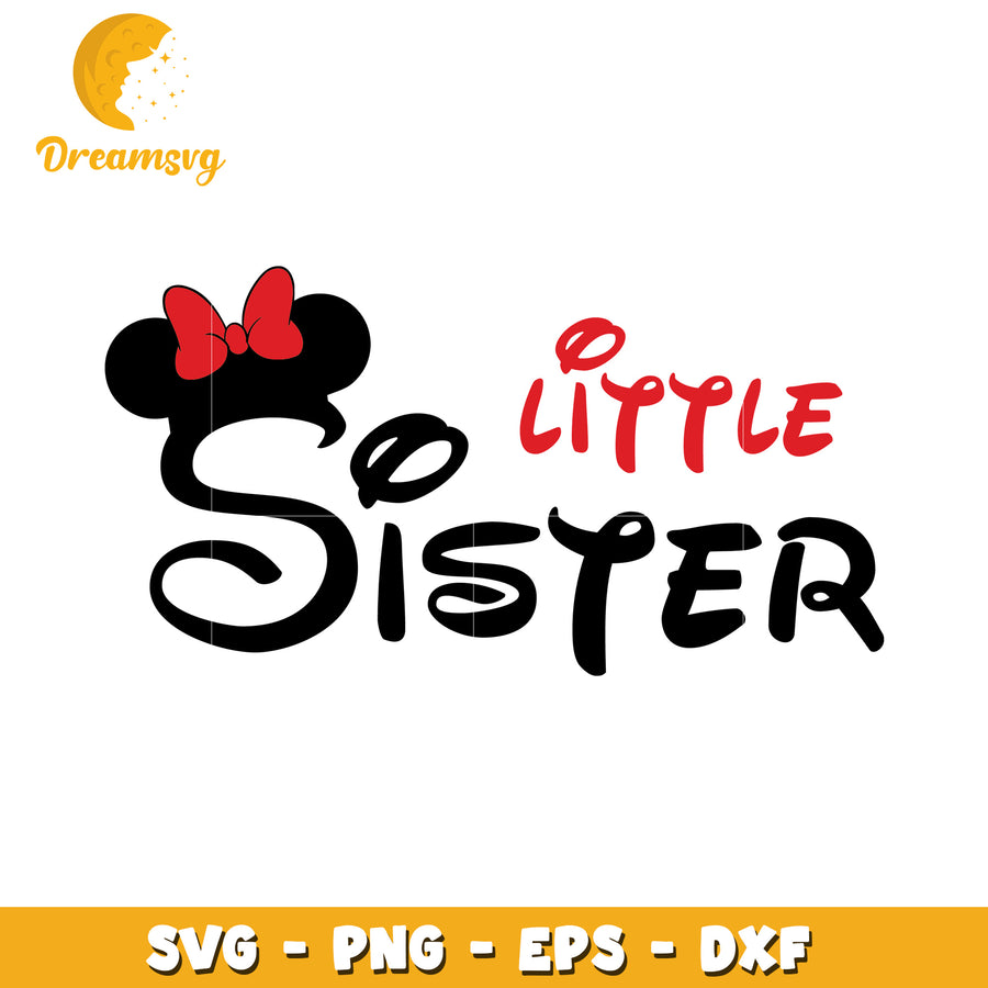 Disney Little Sister SVG Cut File