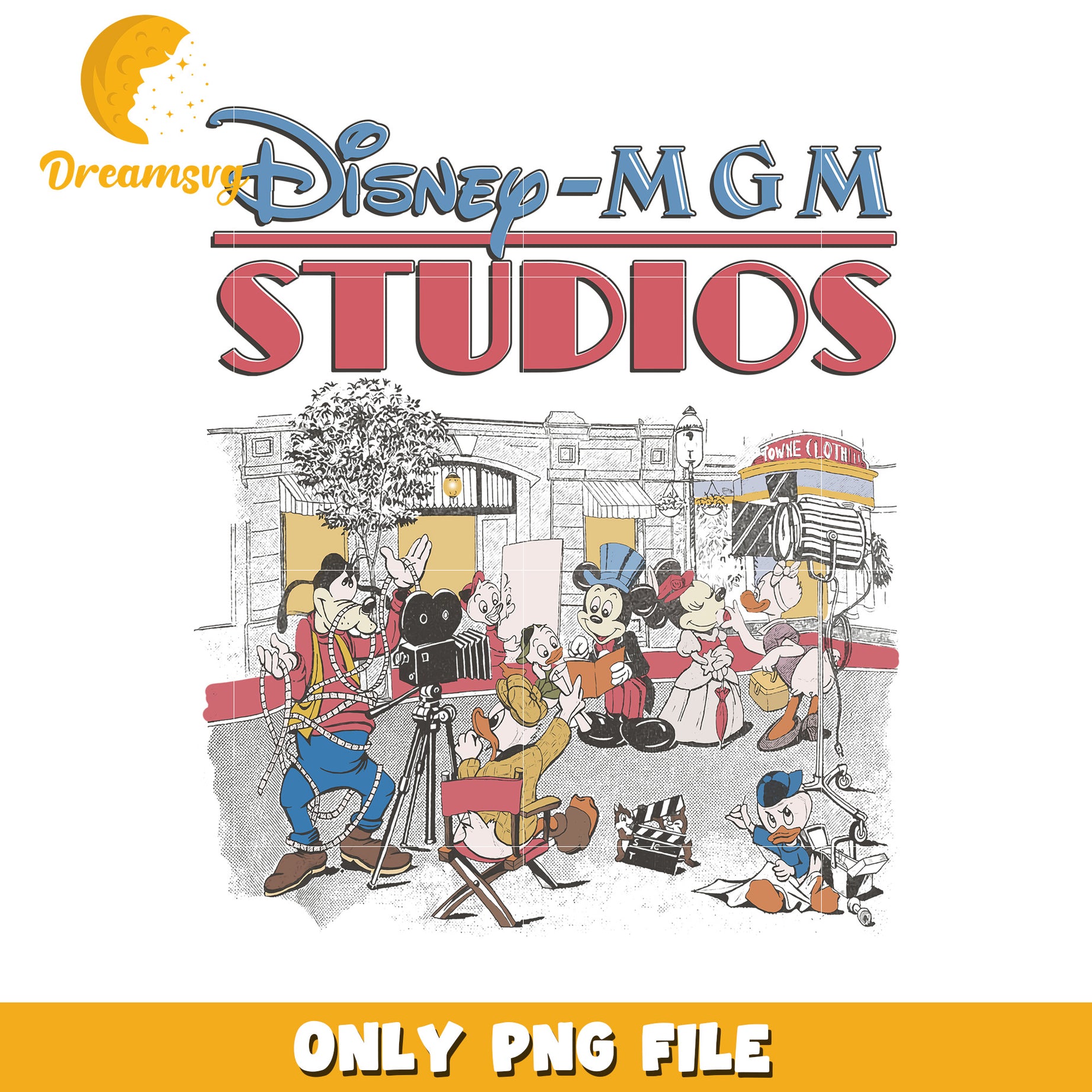 Disney MGM Studios Vintage Artwork PNG File Download