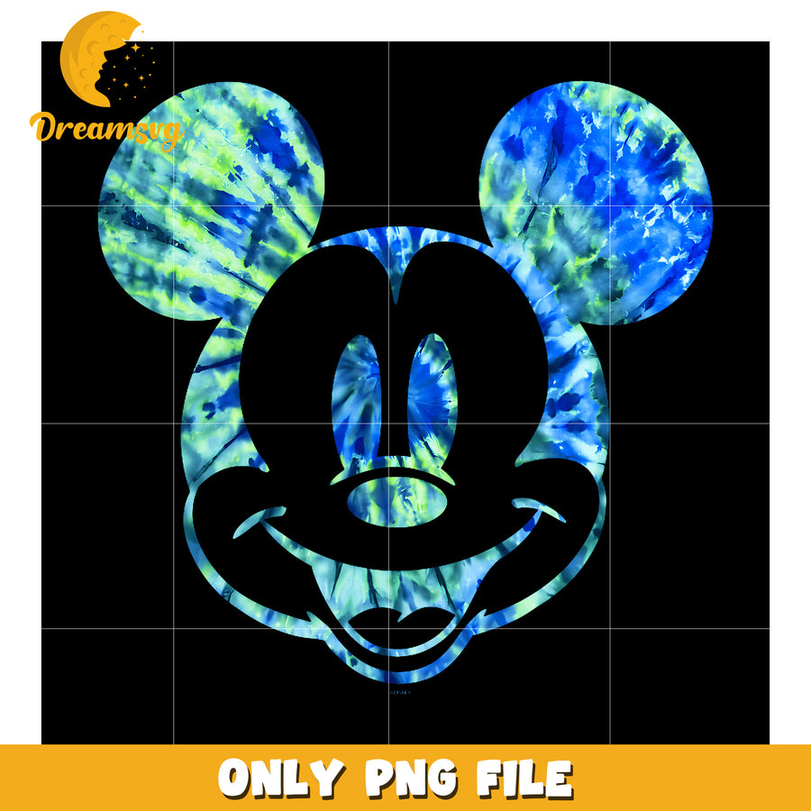 Disney Mickey Mouse Green Tie Dye png, halloween candy png, trick or treat png