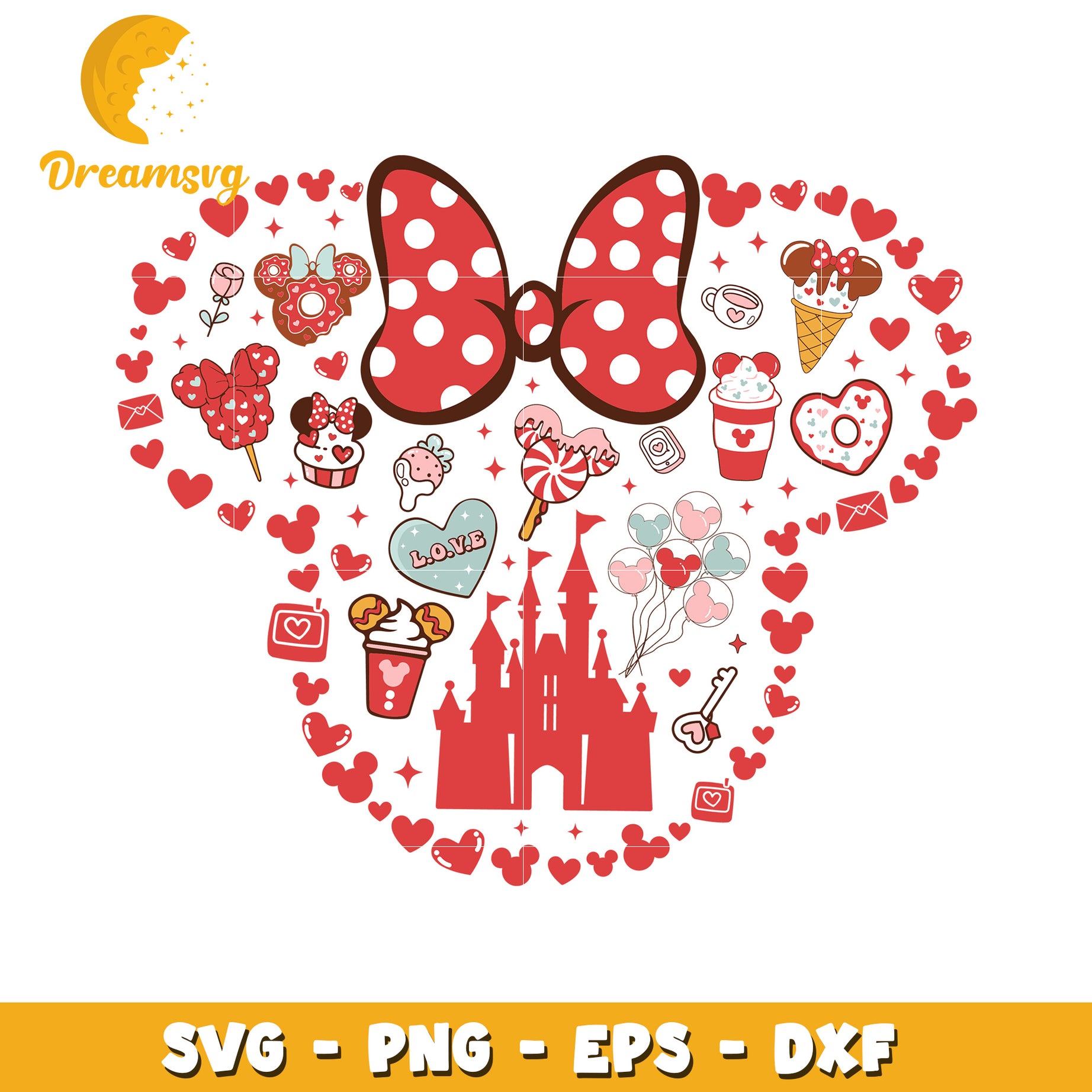 Disney Minnie Mouse Bow SVG Cut File
