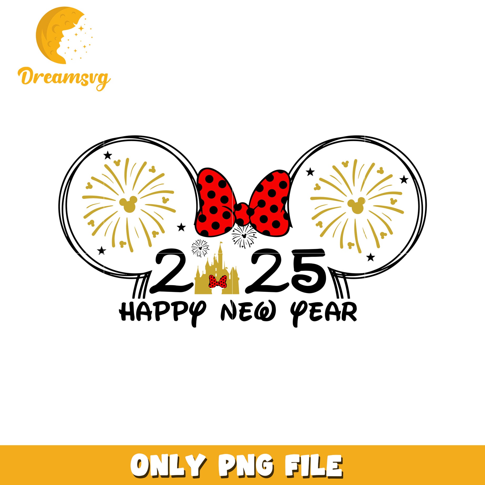 Disney Minnie Mouse Happy New Year PNG