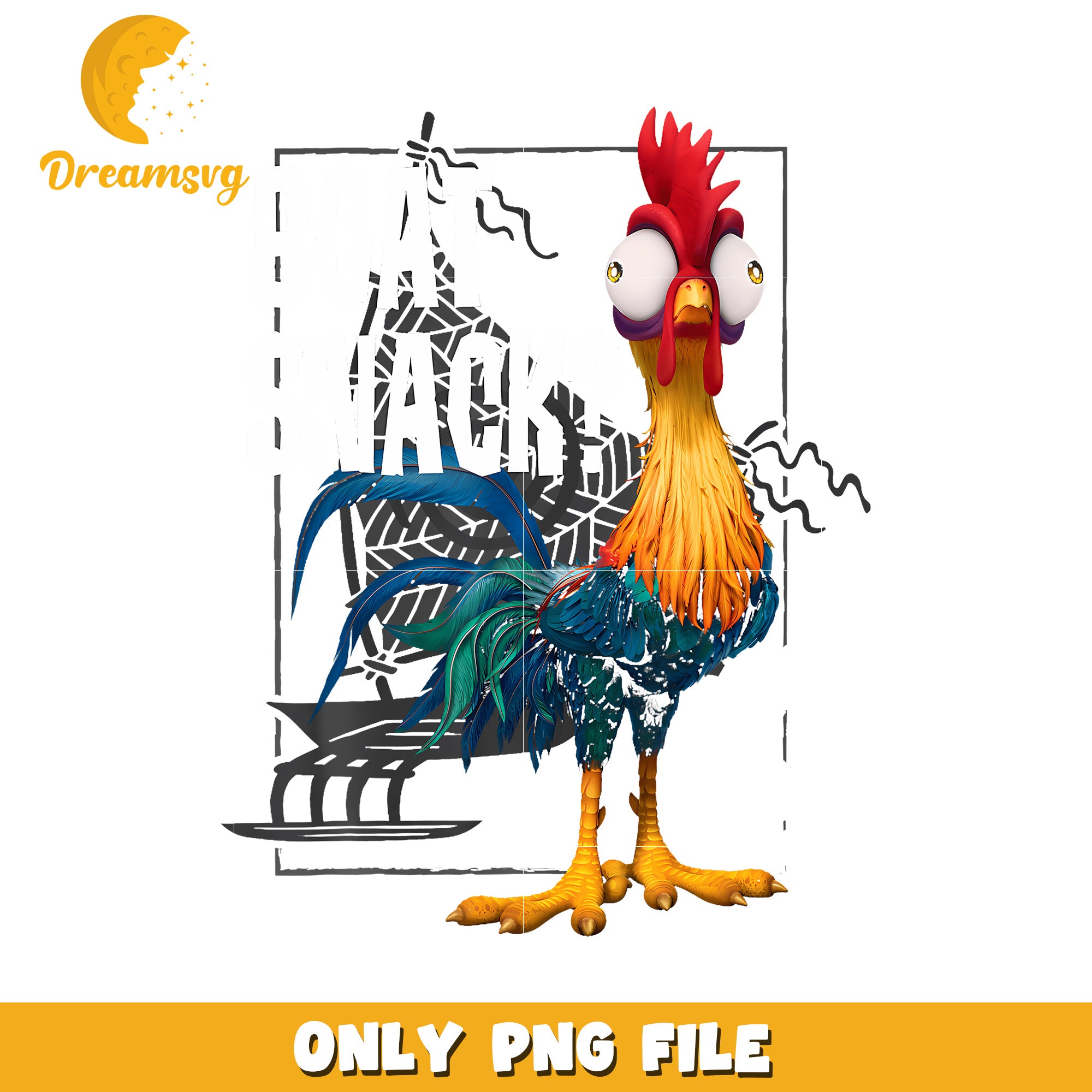 Disney Moana Hei Hei Boat Snack png, cartoon png, happy holiday png