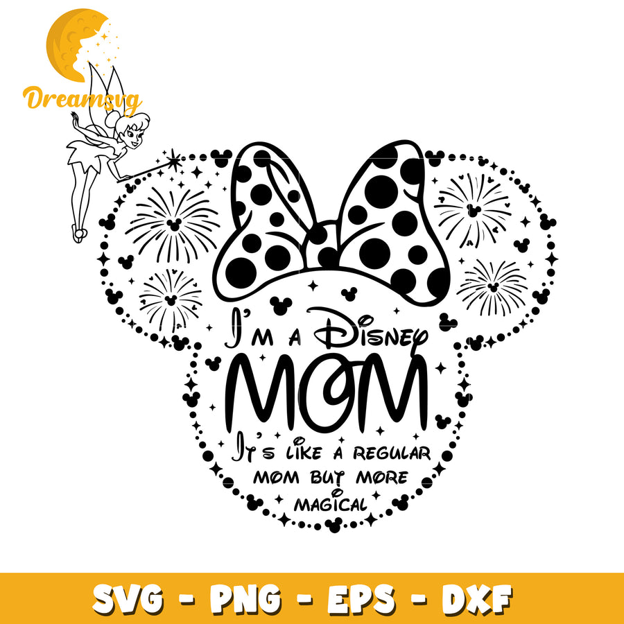 Disney Mom SVG Design Magical Minnie Mouse Theme Printable Art