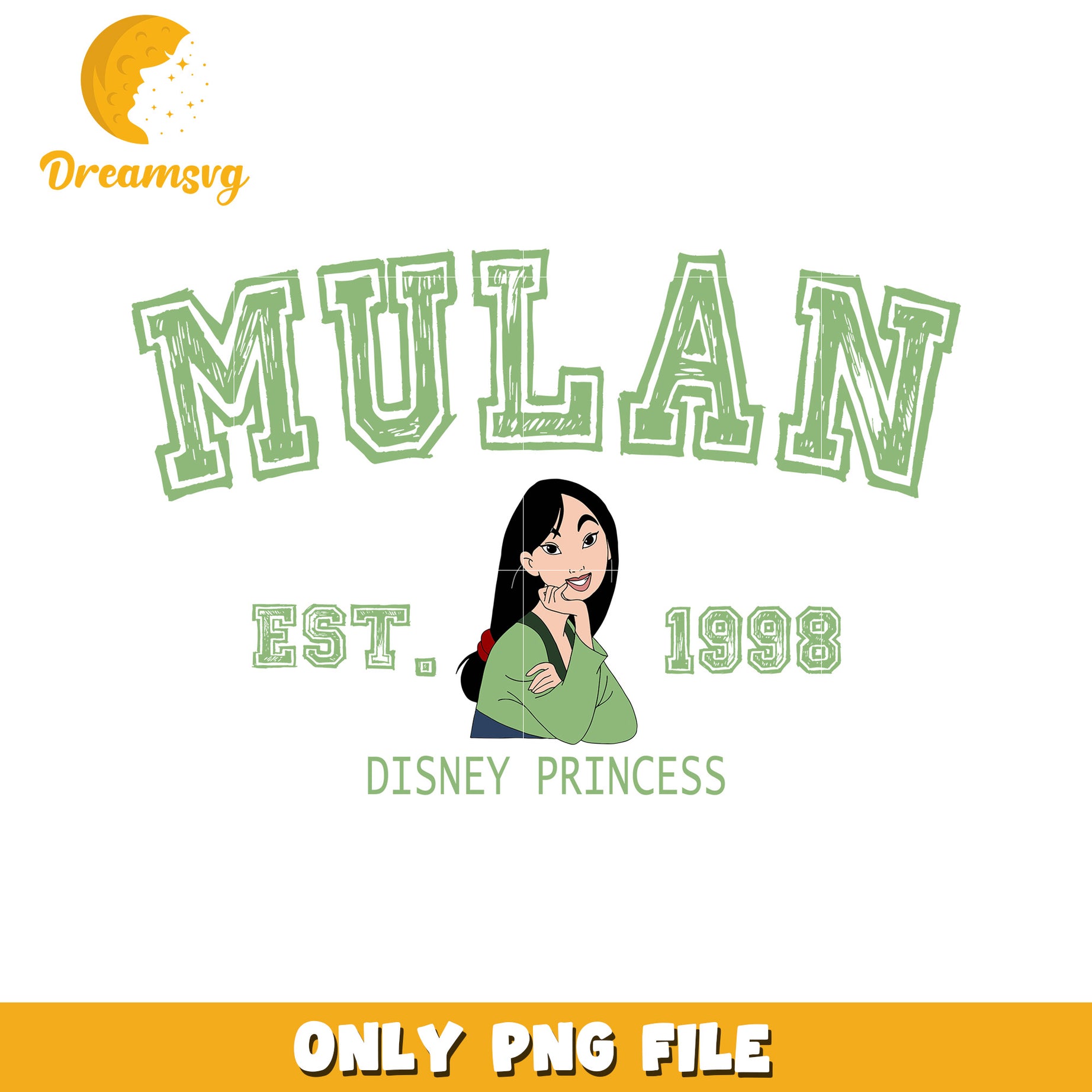 Disney Mulan Est 1998 Princess PNG Graphic Design File