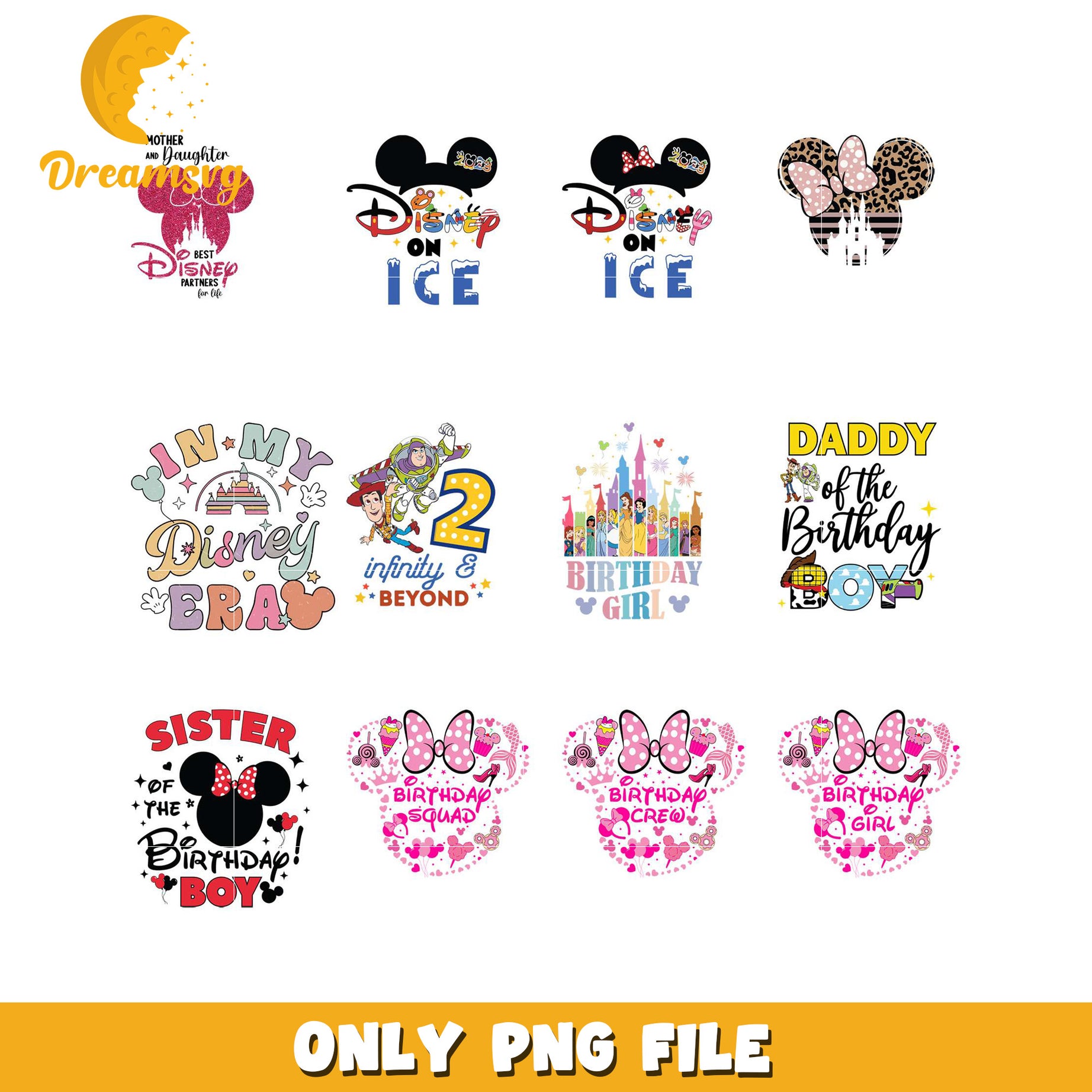 Disney PNG Bundle Birthday & More Designs