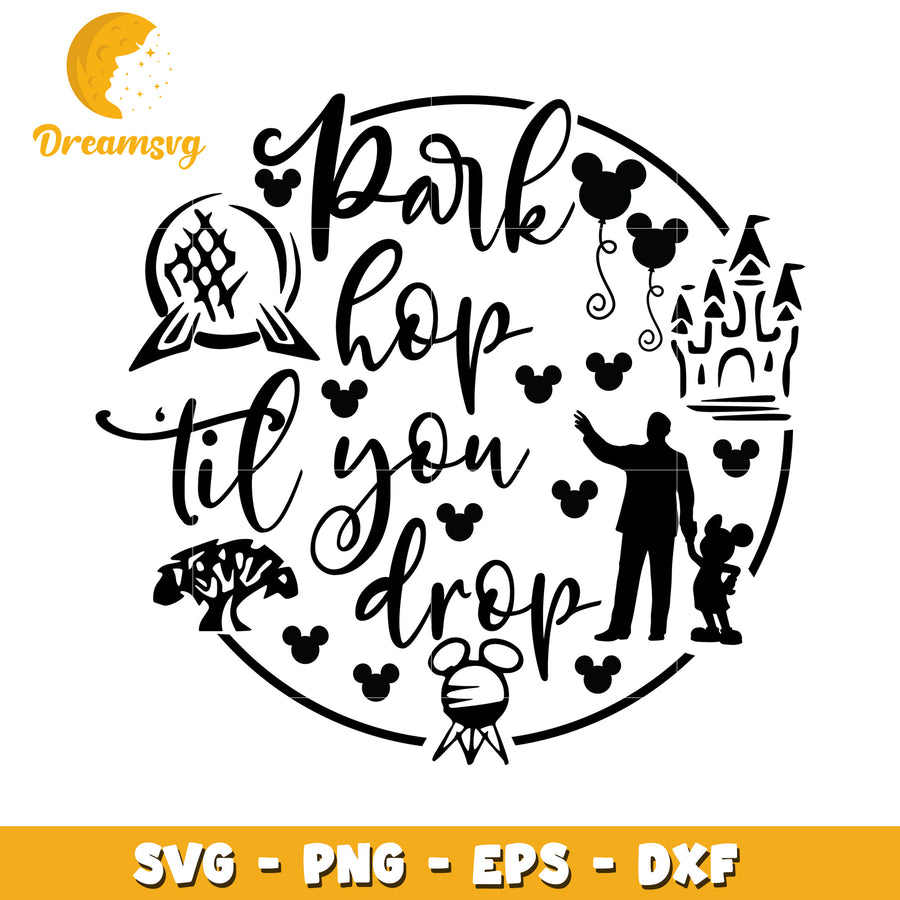 Disney Park Hop SVG Cut File
