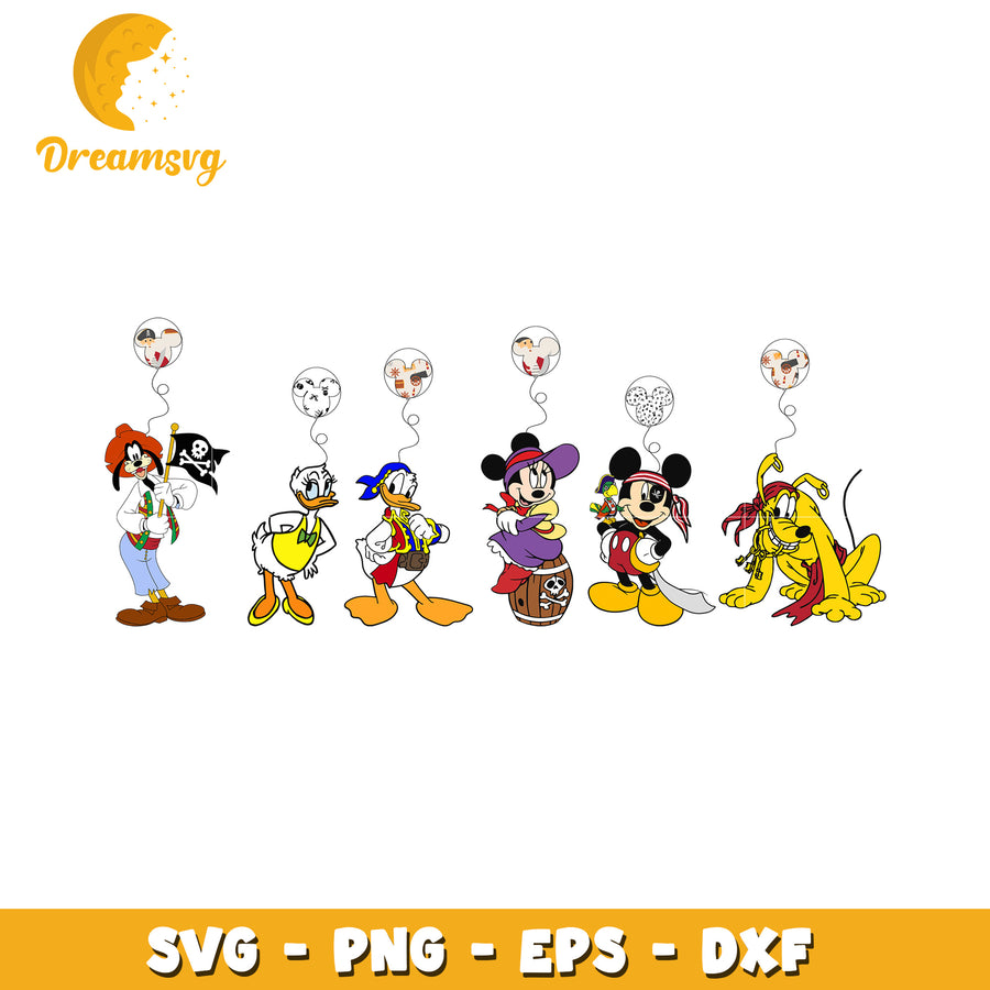 Disney Pirate Crew SVG PNG EPS DXF