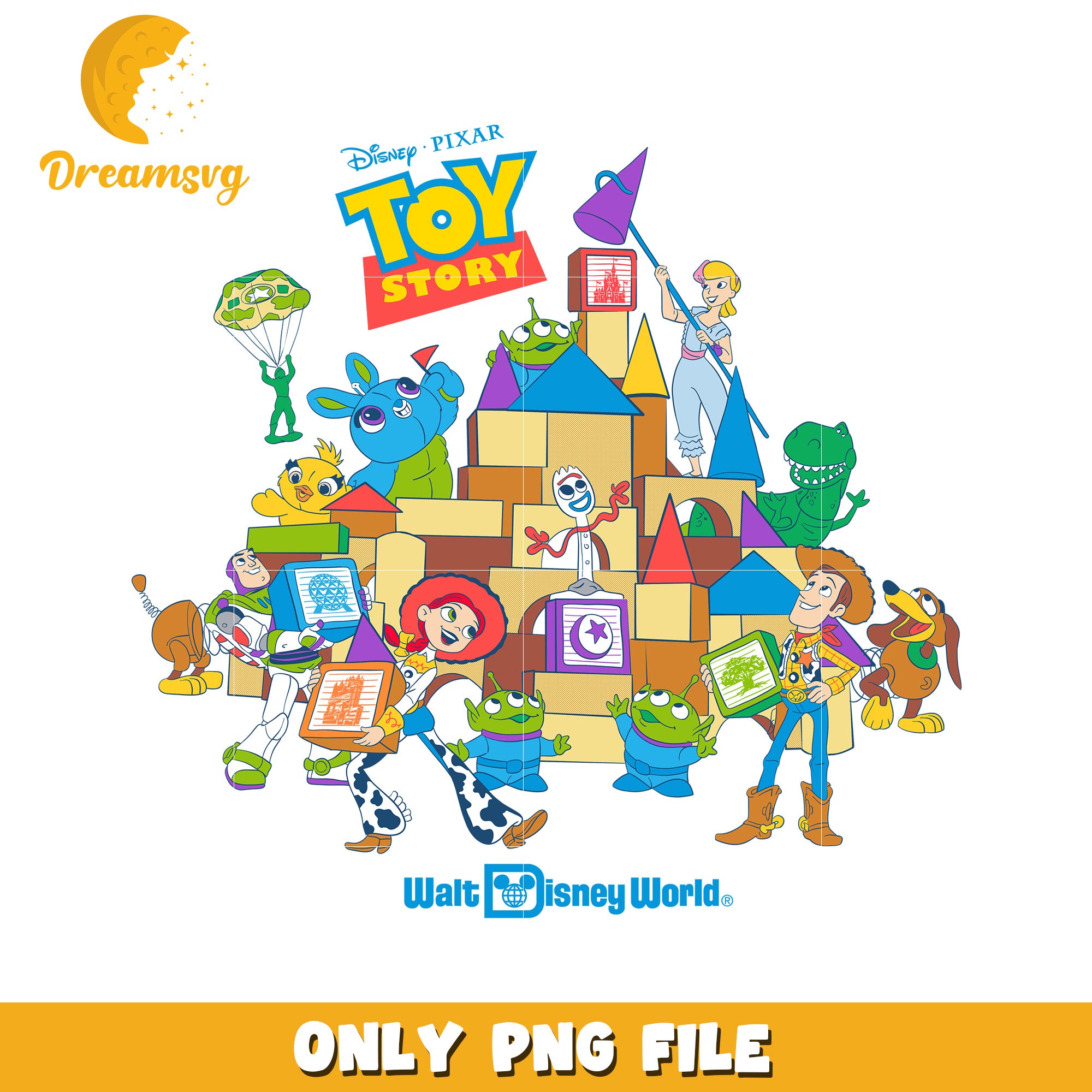 Disney Pixar Toy Story Colorful PNG File for Kids Crafts