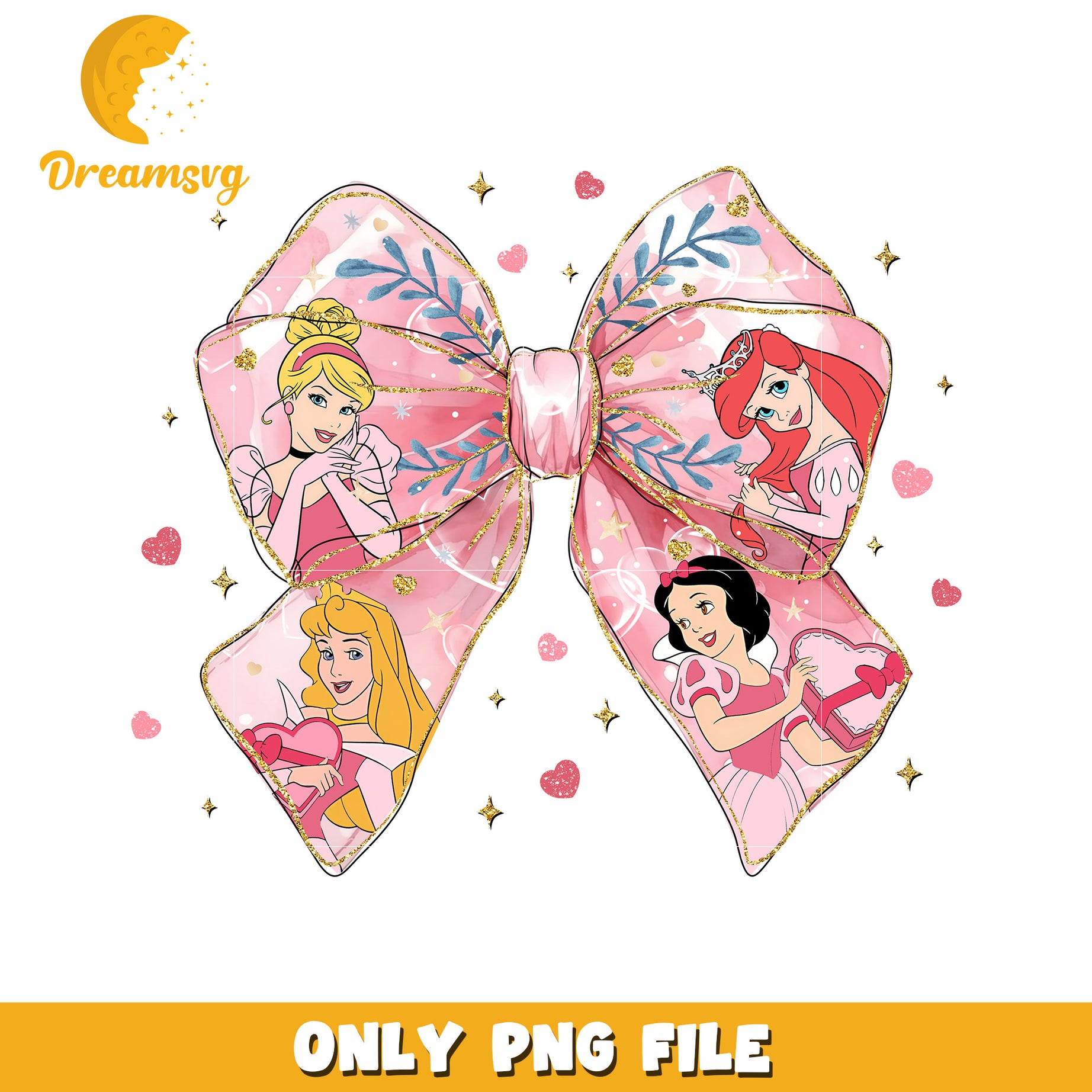 Disney Princess Bow PNG Sublimation