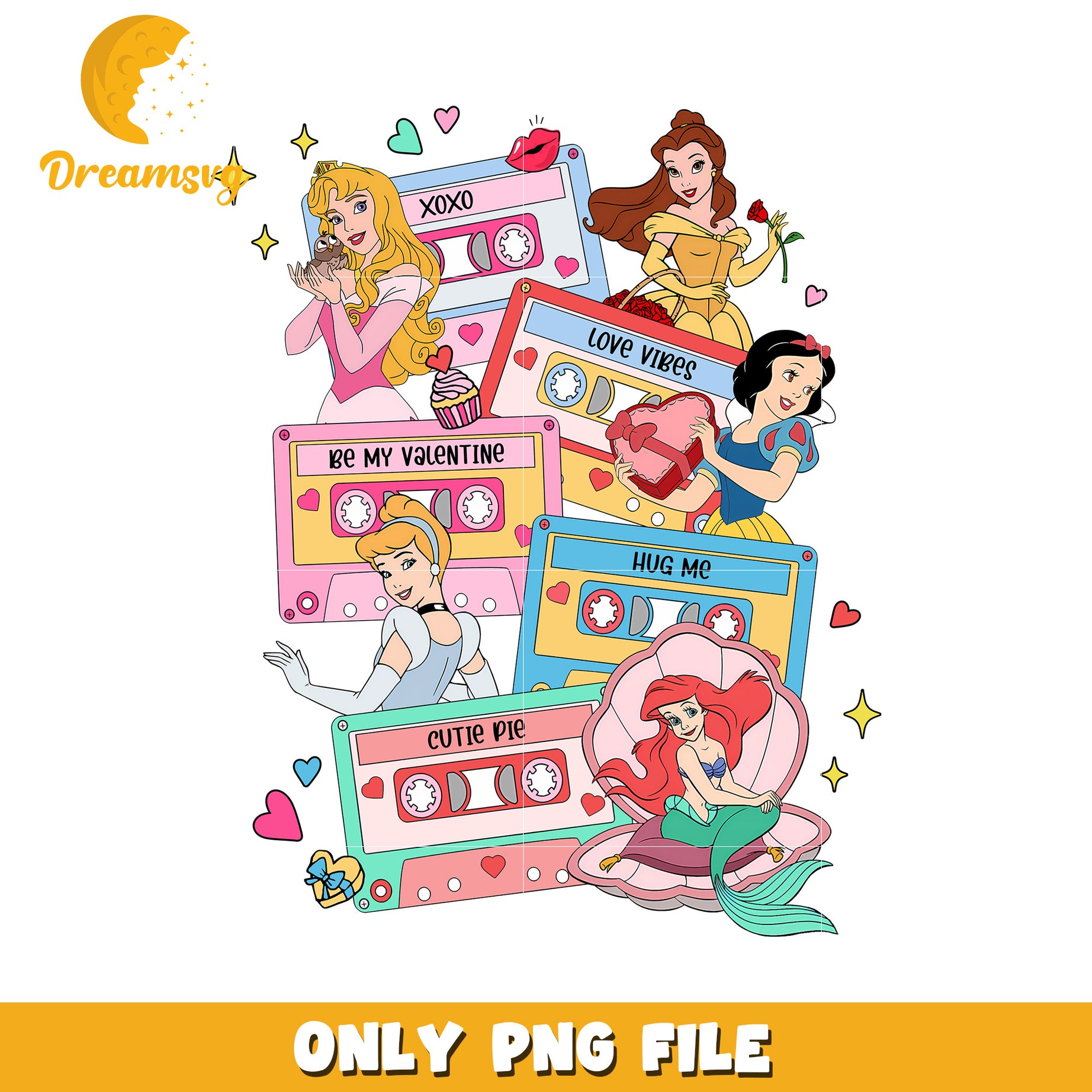 Disney Princess Cassette Tapes PNG