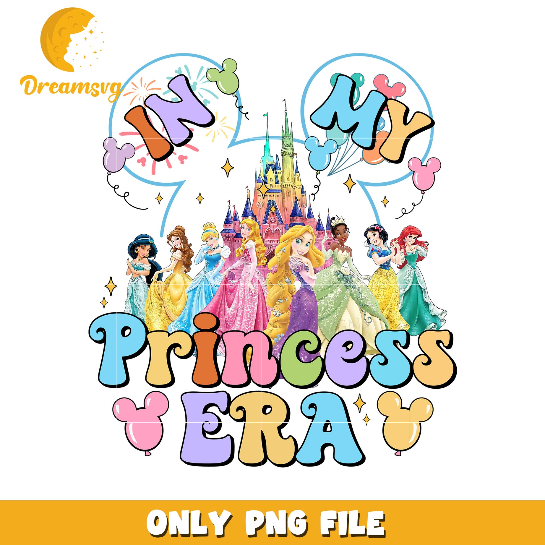 Disney Princess Era PNG Sublimation
