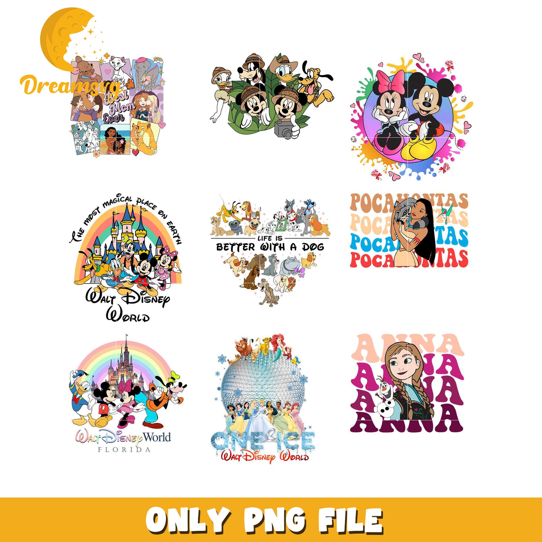 Disney Princess PNG Bundle