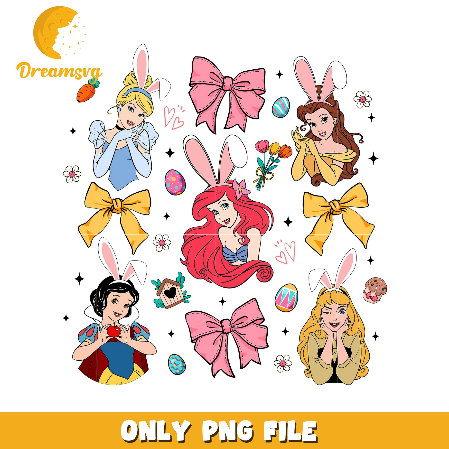 Disney Princesses Easter Bunny PNG