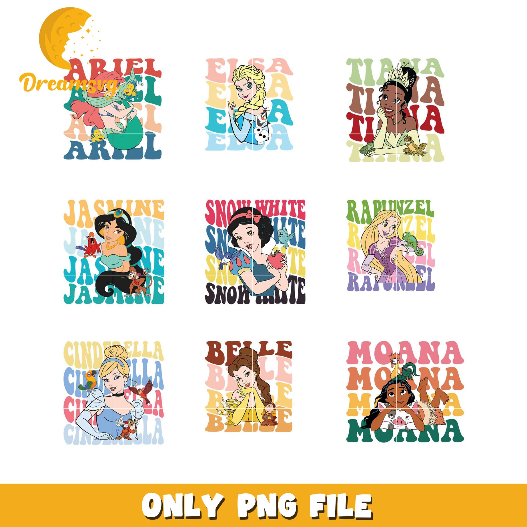 Disney Princesses PNG Bundle