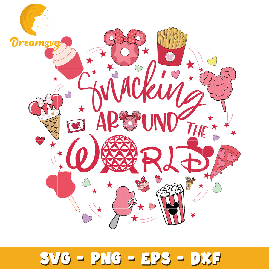 Disney Snacking Around World SVG PNG EPS DXF
