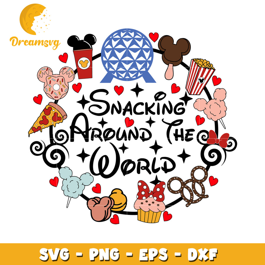Disney Snacking Around the World SVG