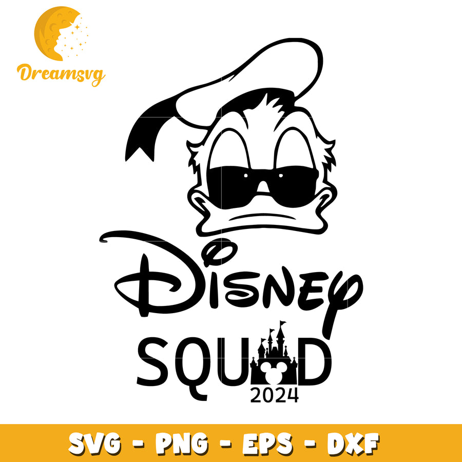 Disney Squad 2024 SVG Donald Duck Design for Creative Projects