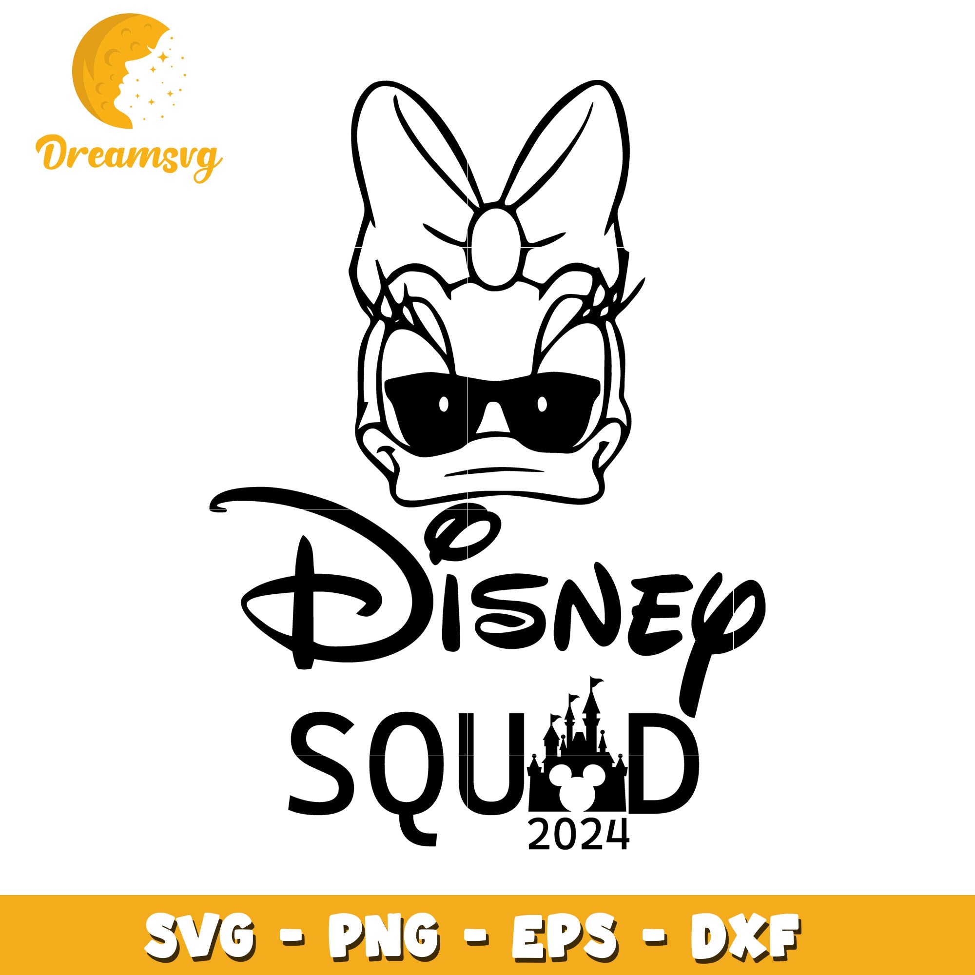 Disney Squad 2024 SVG File with Cool Sunglasses Character Design