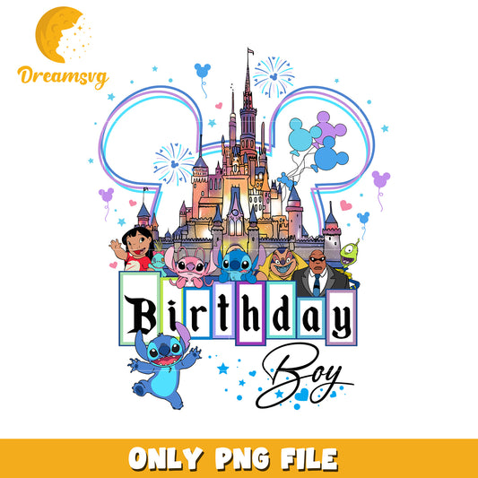 Disney Stitch Birthday Boy PNG, SVG File