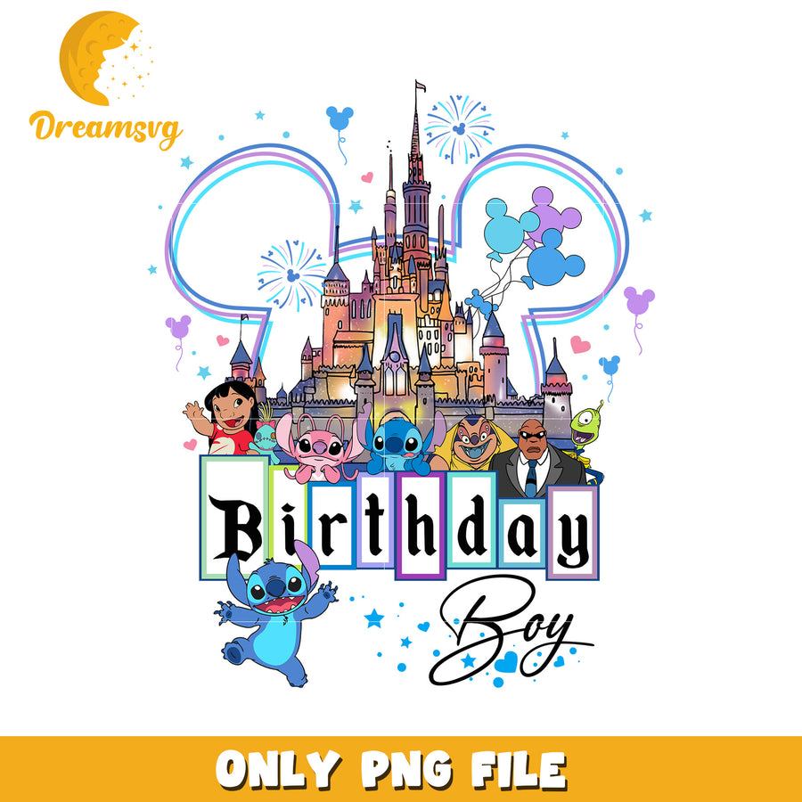 Disney Stitch Birthday Boy PNG, SVG File