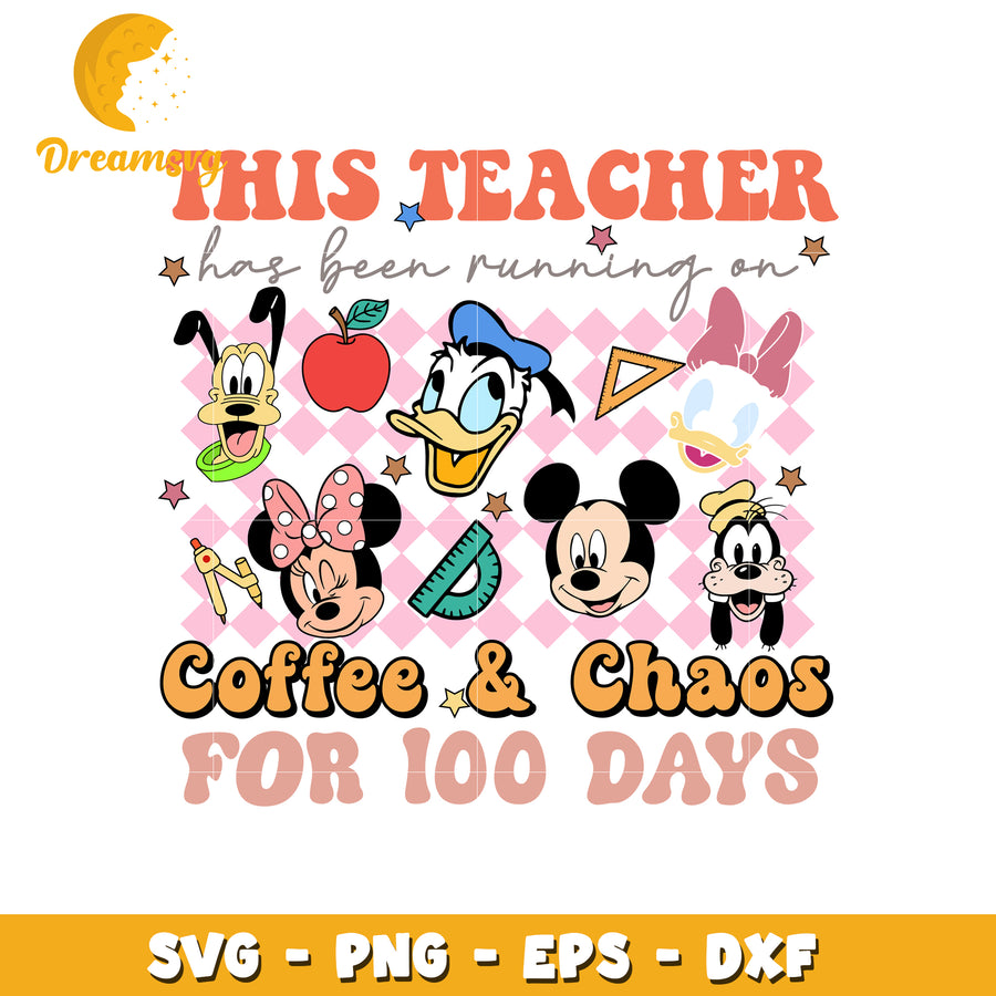 Disney Teacher 100 Days SVG PNG